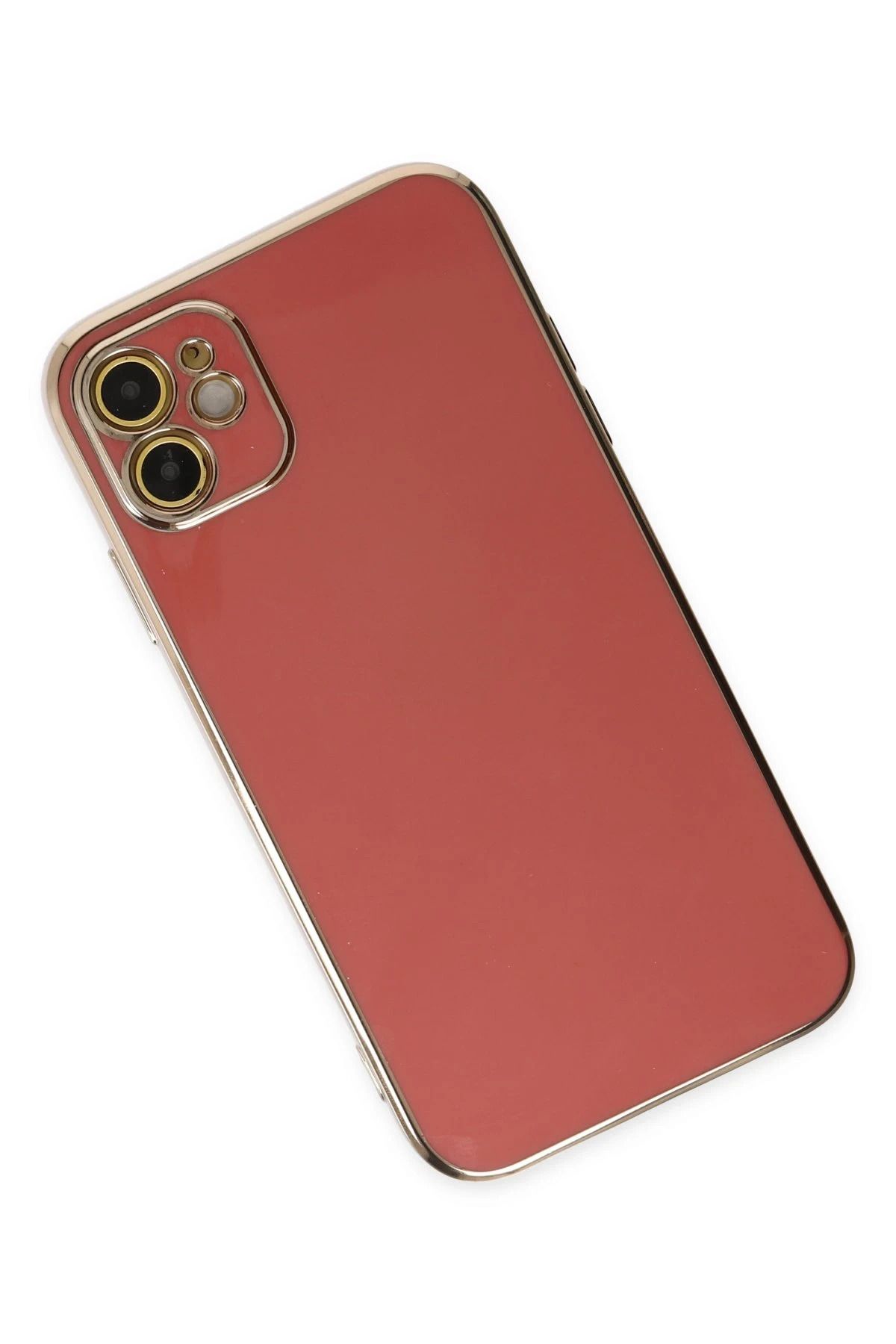 NewFace iPhone 12 Kılıf Volet Silikon - Kırmızı SVLRS