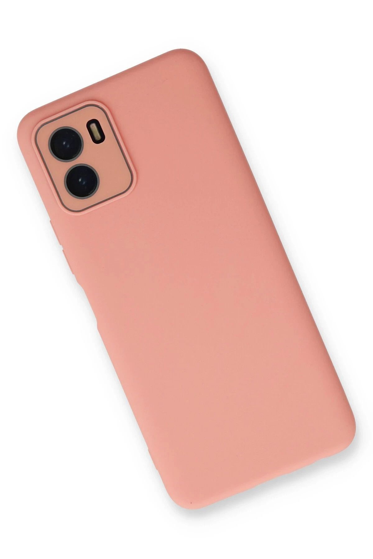NewFace Vivo Y15S Kılıf Lansman Glass Kapak - Pembe GLSTD
