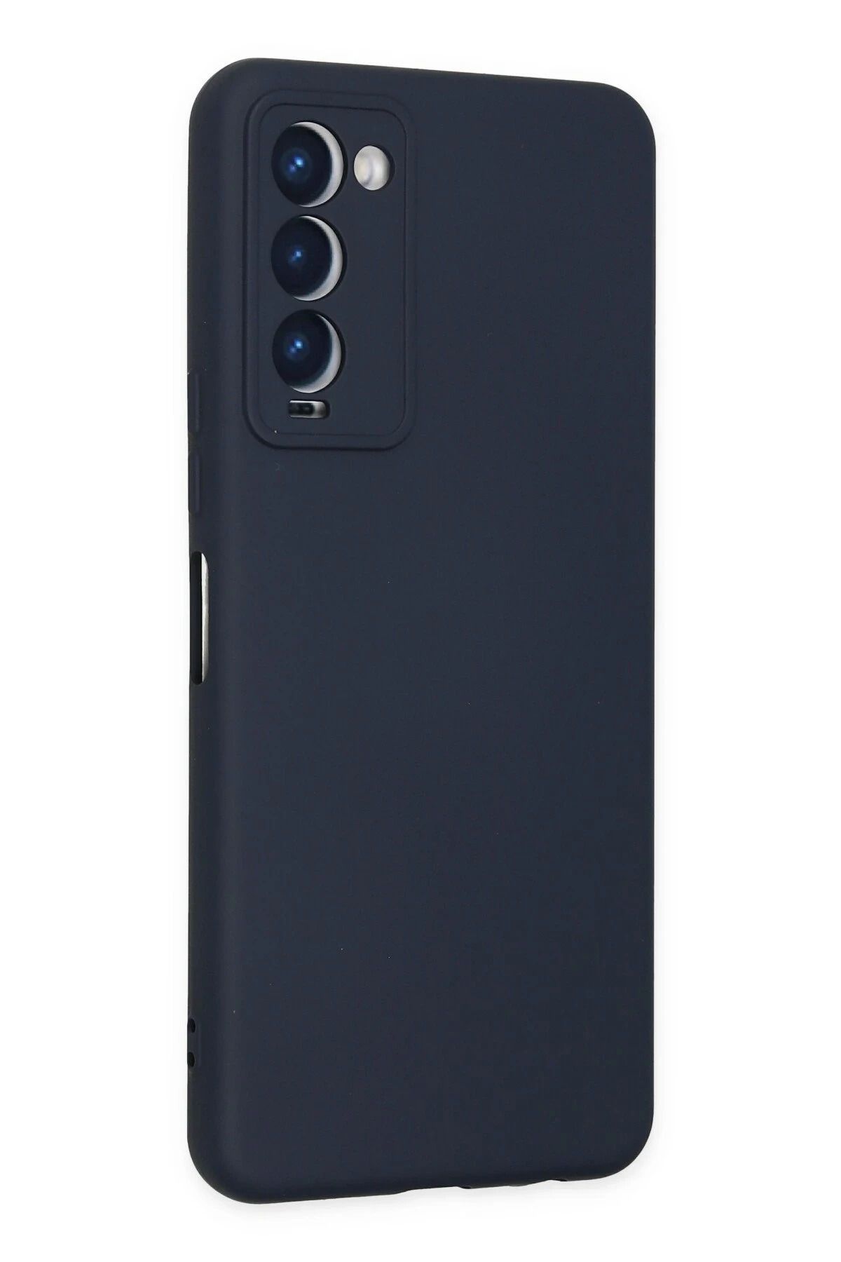NewFace Tecno Camon 18 Kılıf Nano içi Kadife Silikon - Lacivert uyumlu