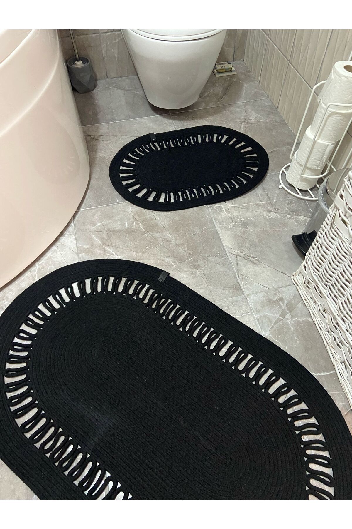 Nev Design 2'li Banyo Paspası, Yıkanabilir, Klozet Takımı