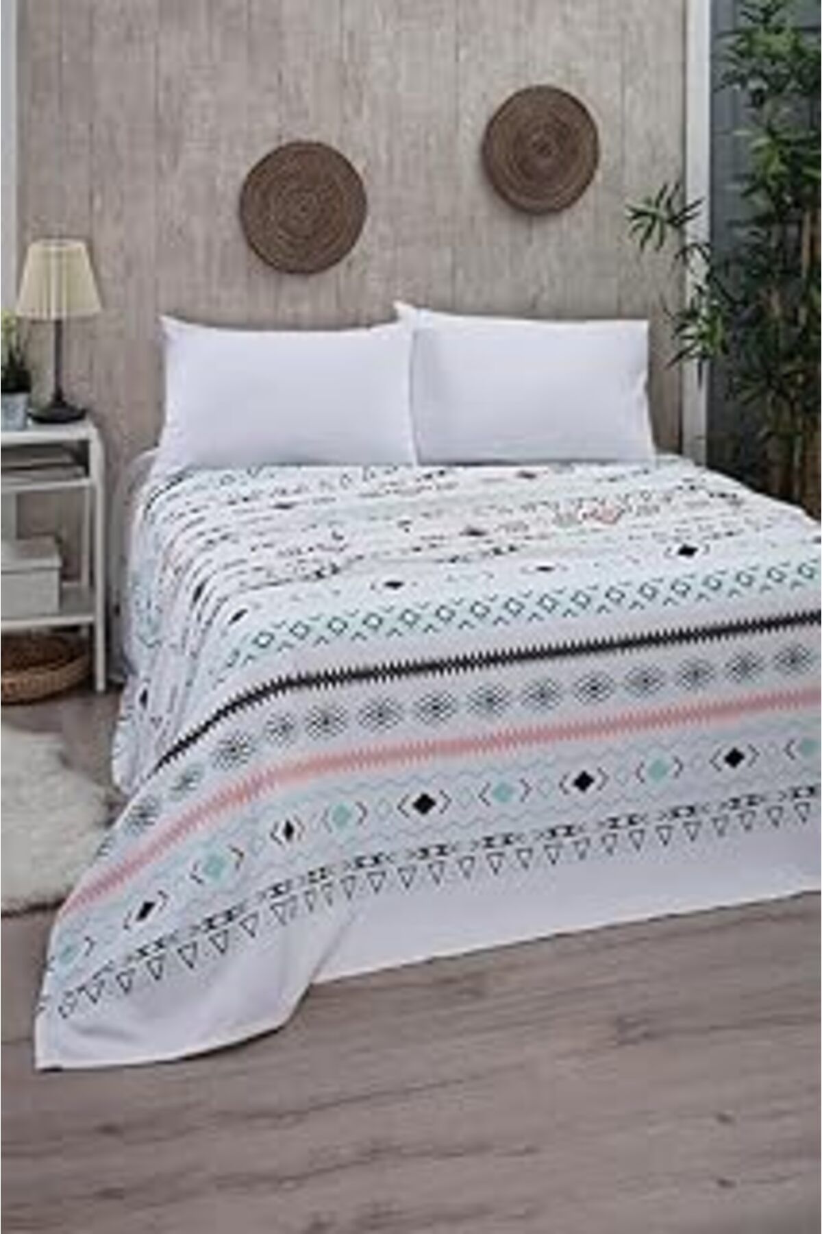 robotrend Mulberry Battal Boy Desenli Pike 240X260 Cm Beyaz