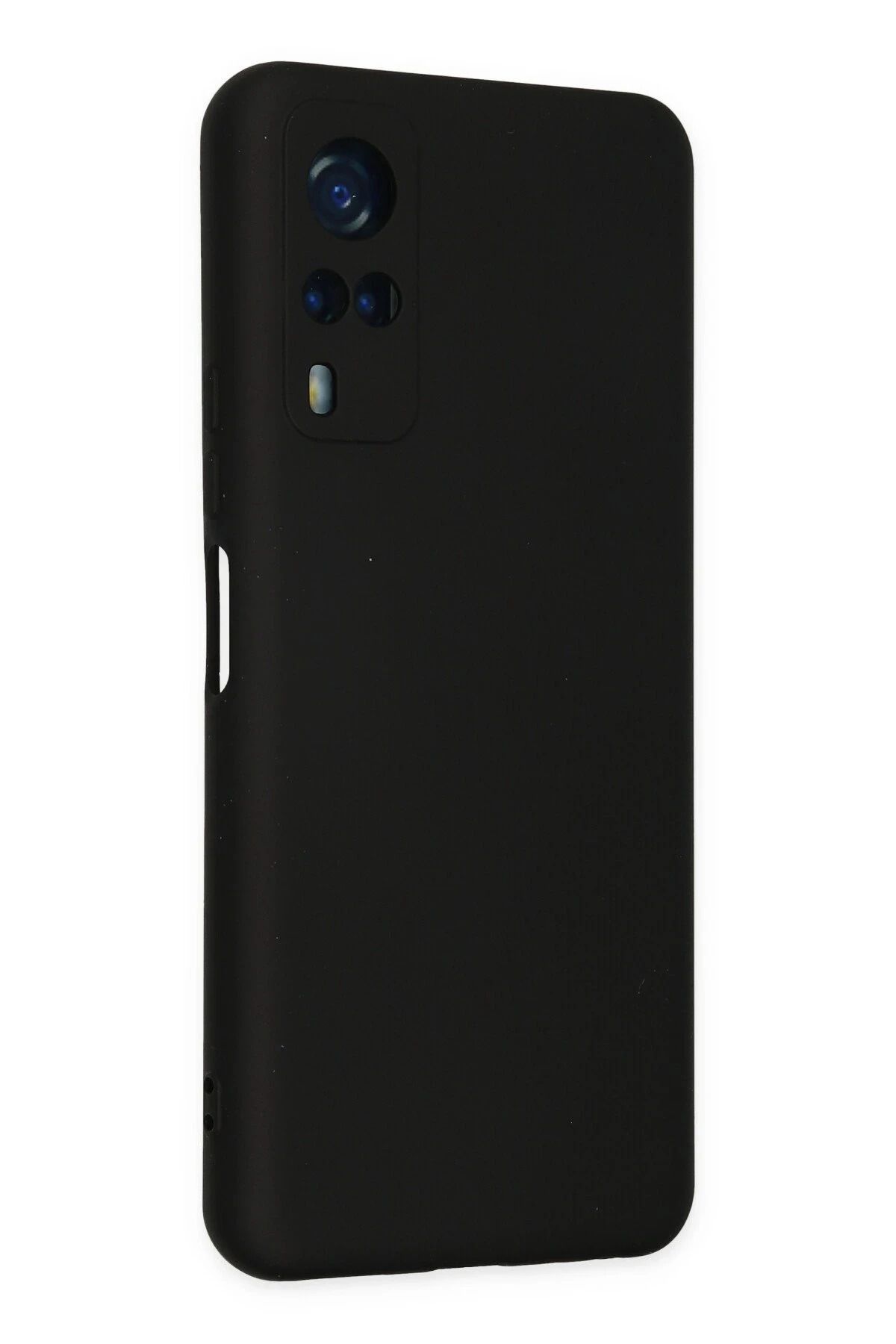 NewFace Vivo Y53S Uyumlu   Kılıf Nano içi Kadife Silikon - Siyah SVLRS