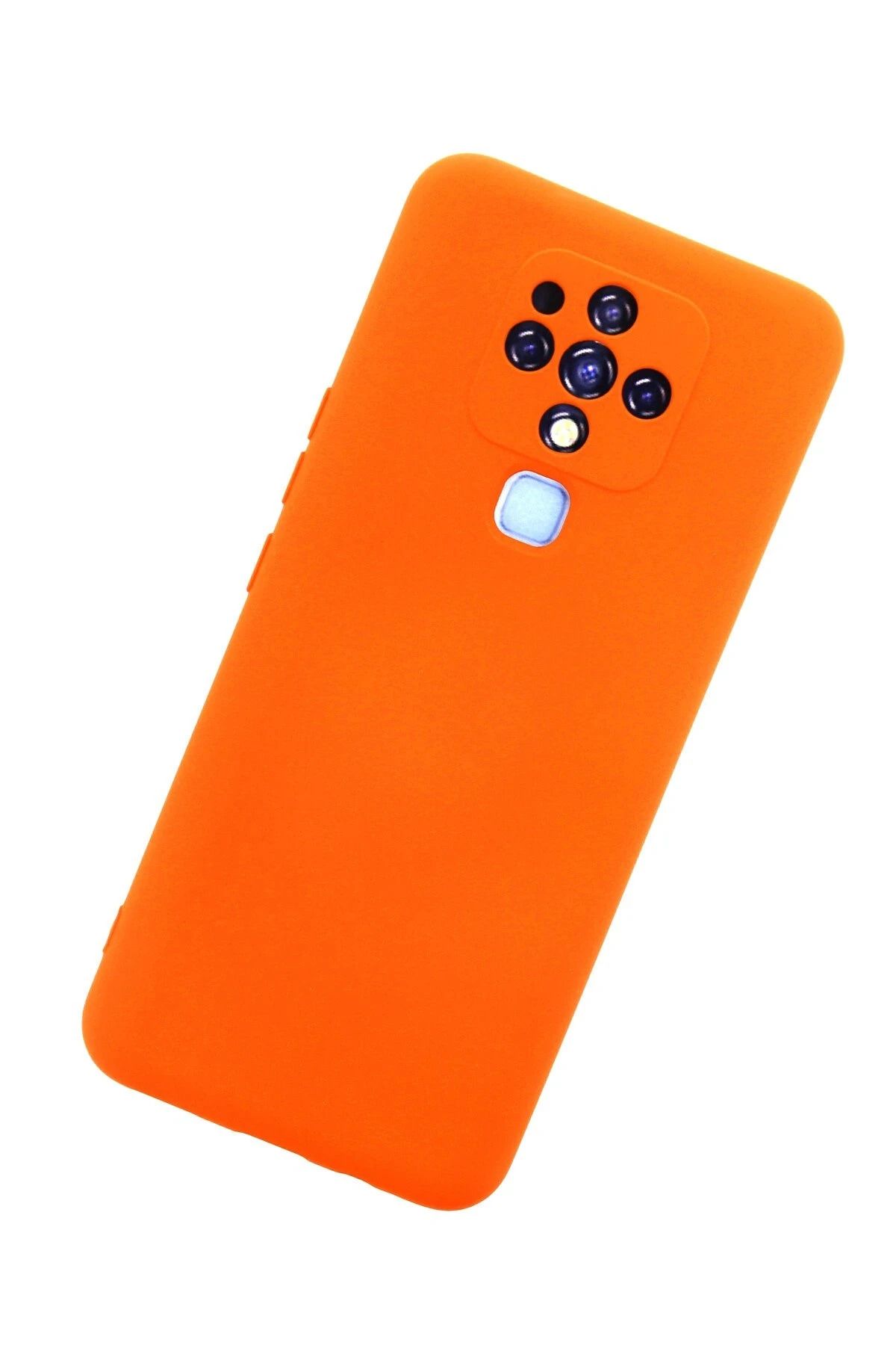 NewFace Tecno Camon 16 Uyumlu Kılıf Nano içi Kadife Silikon - Turuncu BSTMY