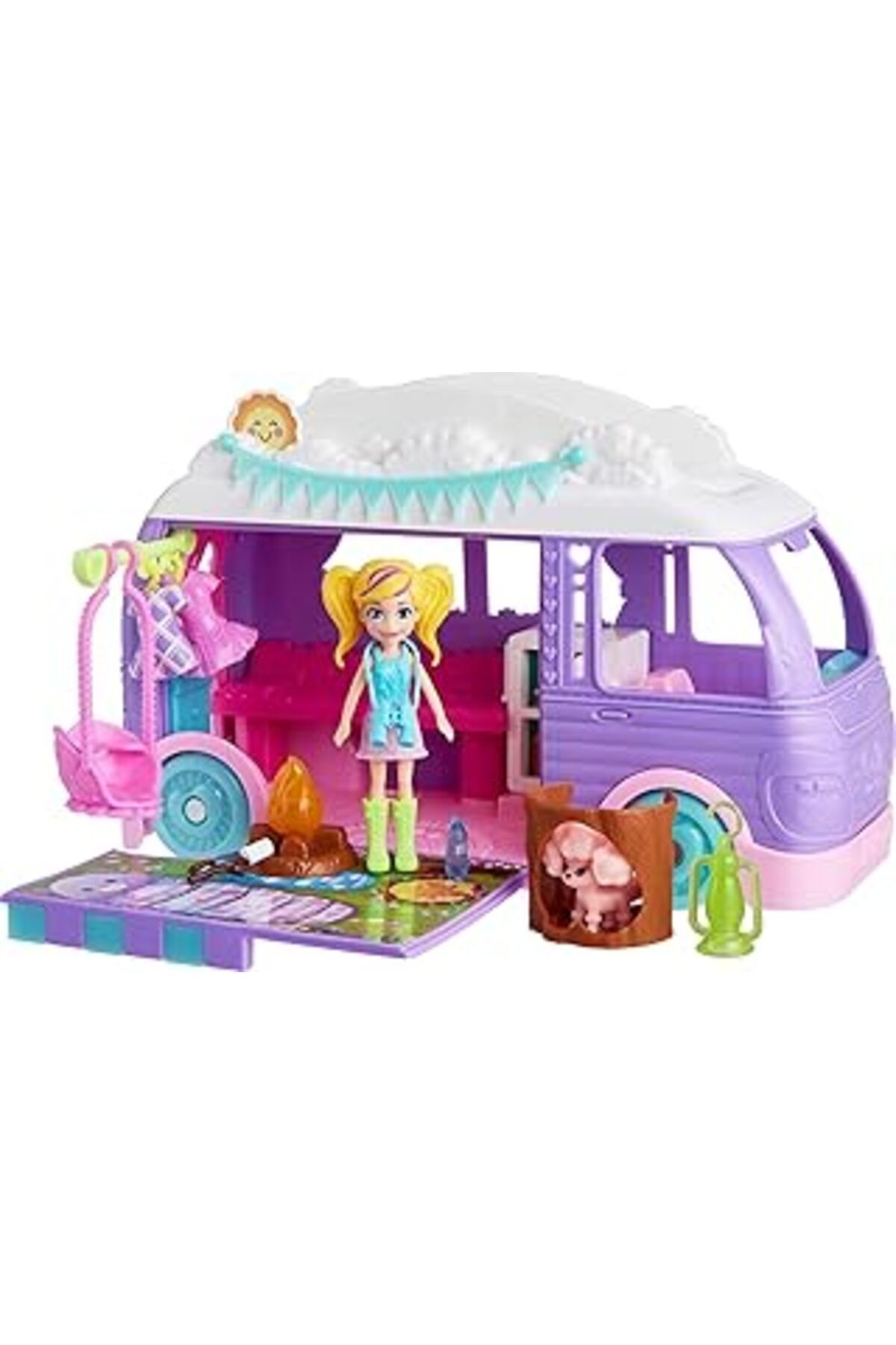 robotrend Polly Pocket Eğlenceli Karavan Oyun Seti, 4Y+, Jcc32