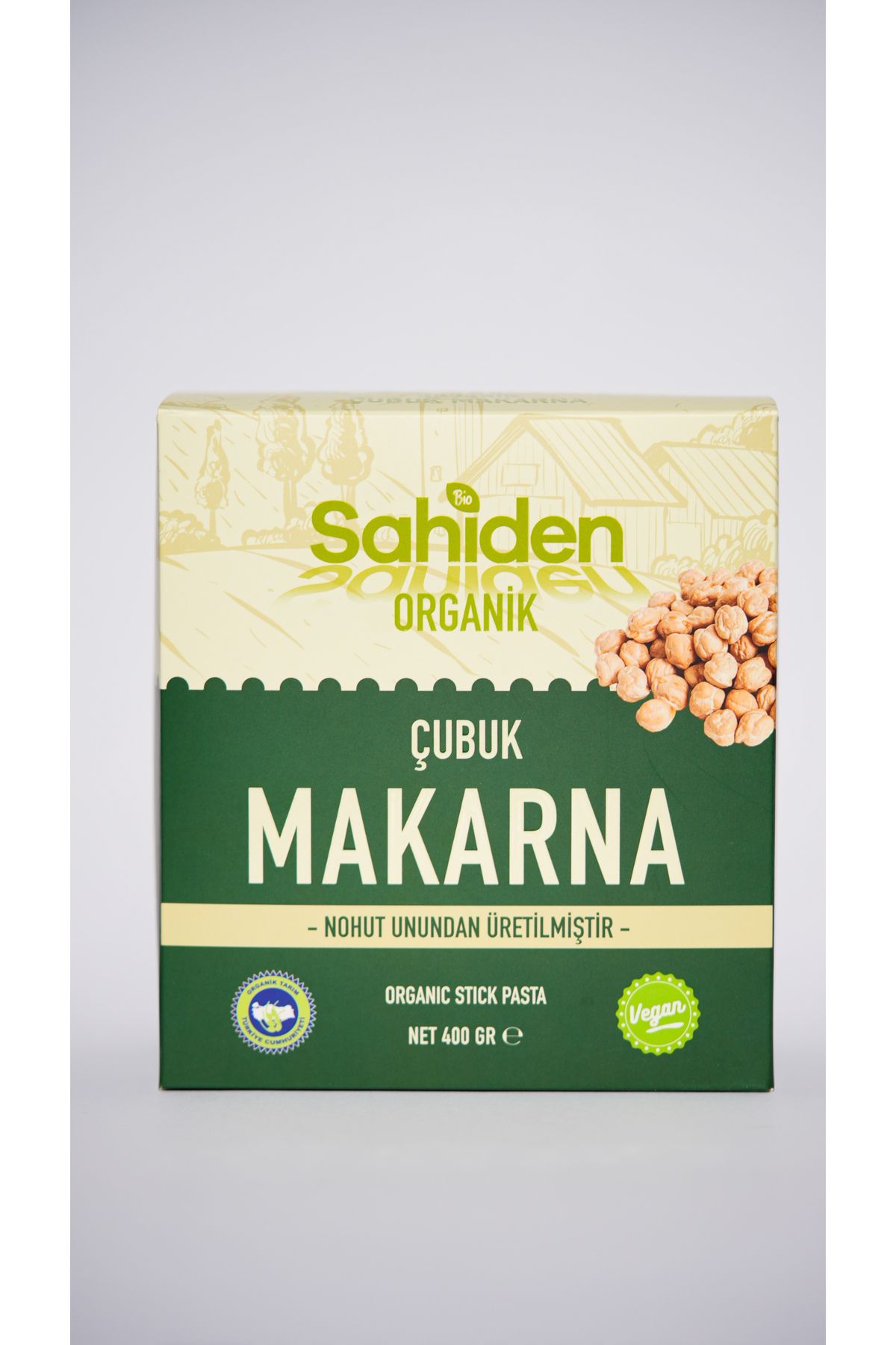 SAHİDEN ORGANİK Organik Çubuk Makarna Vegan Nohut - 400 gr