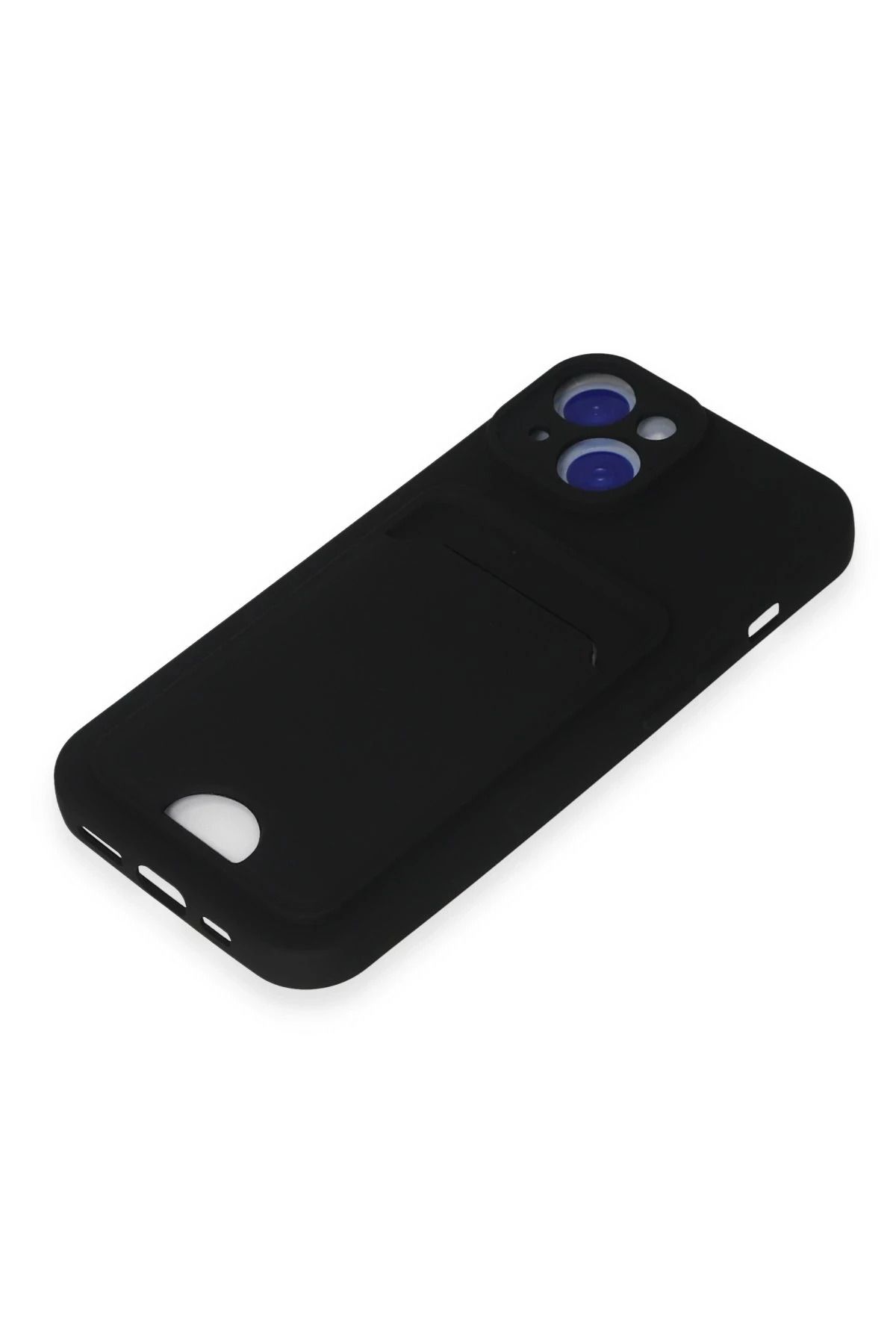 NewFace iPhone 15 Kılıf Kelvin Kartvizitli Silikon - Siyah BSTMY