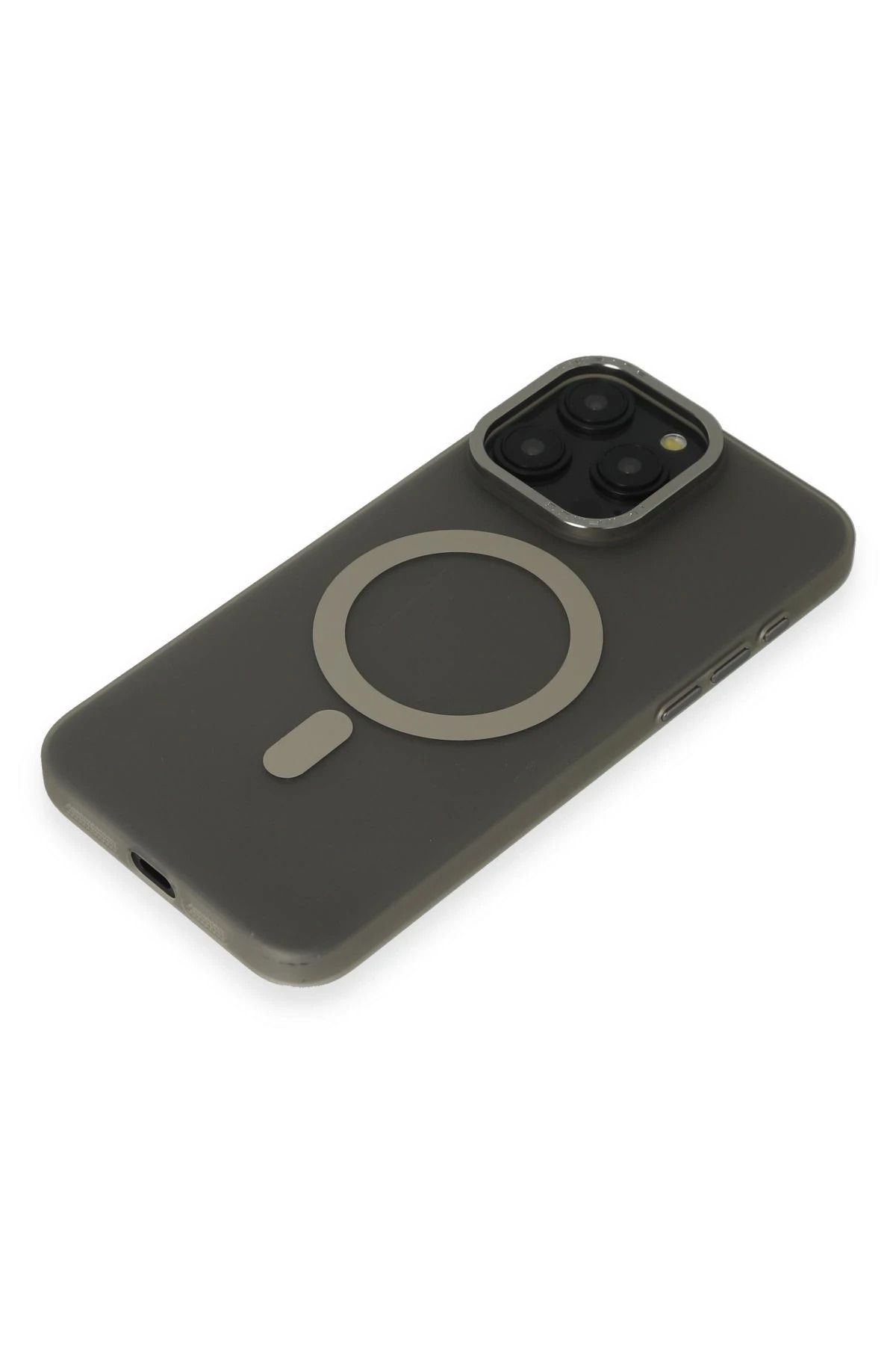 NewFace iPhone 15 Pro Kılıf Lodos Magneticsafe Mat Kapak - Titan Gri SVLRS
