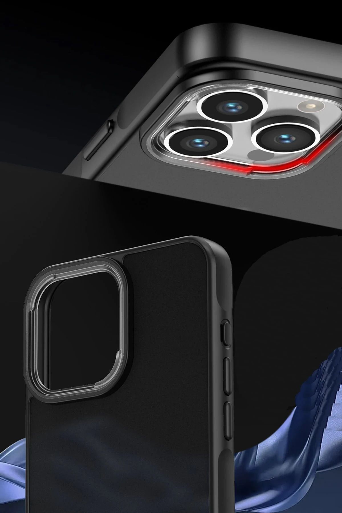 NewFace iPhone 13 Pro Max Kılıf Elegant Kapak - Lacivert BSTMY
