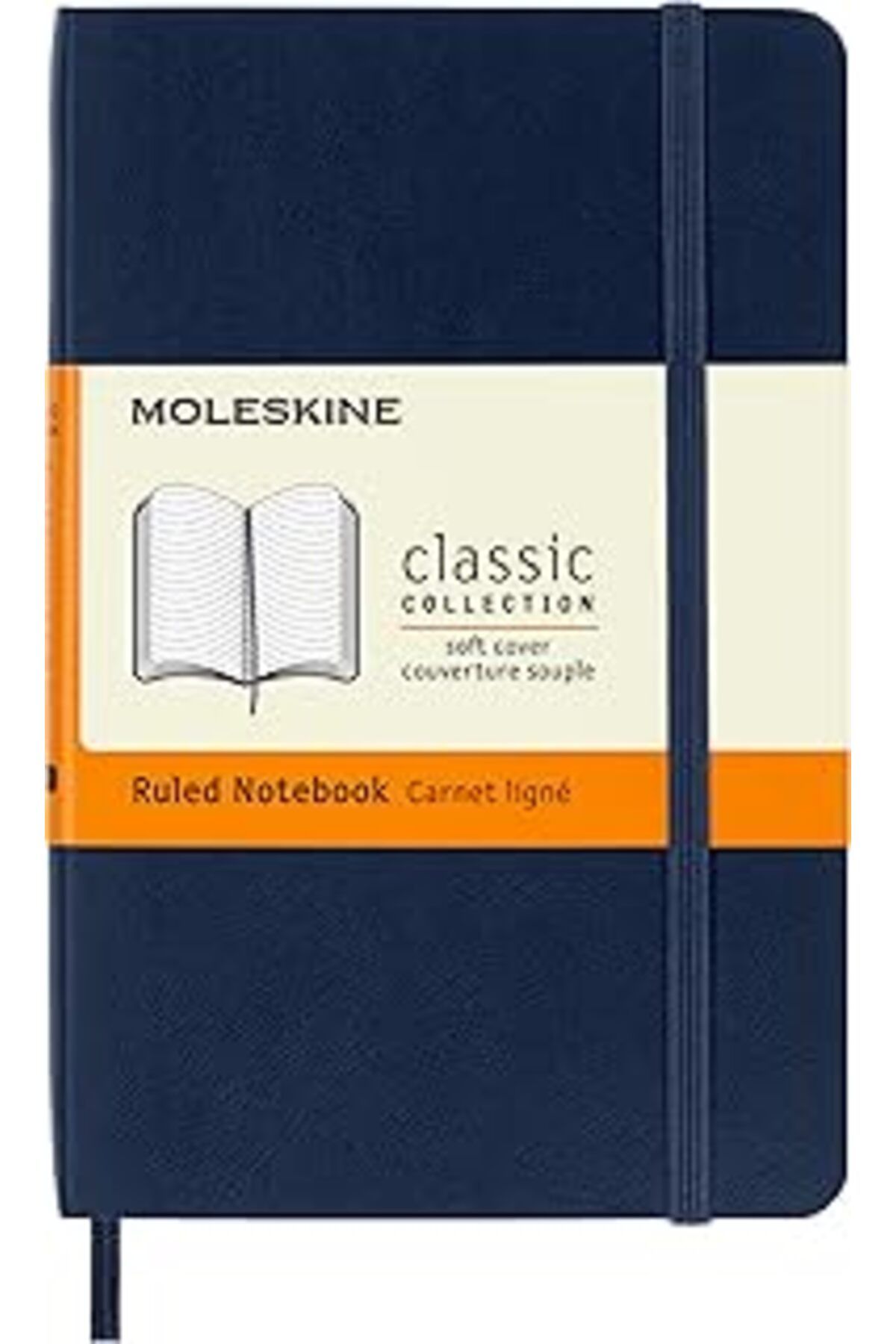 DENİZBİLİŞİM Moleskine Klasik Not Defteri, Cep, Cetvel, Safir Mavi, Yumuşak Kapak (3,5 X 5,5)