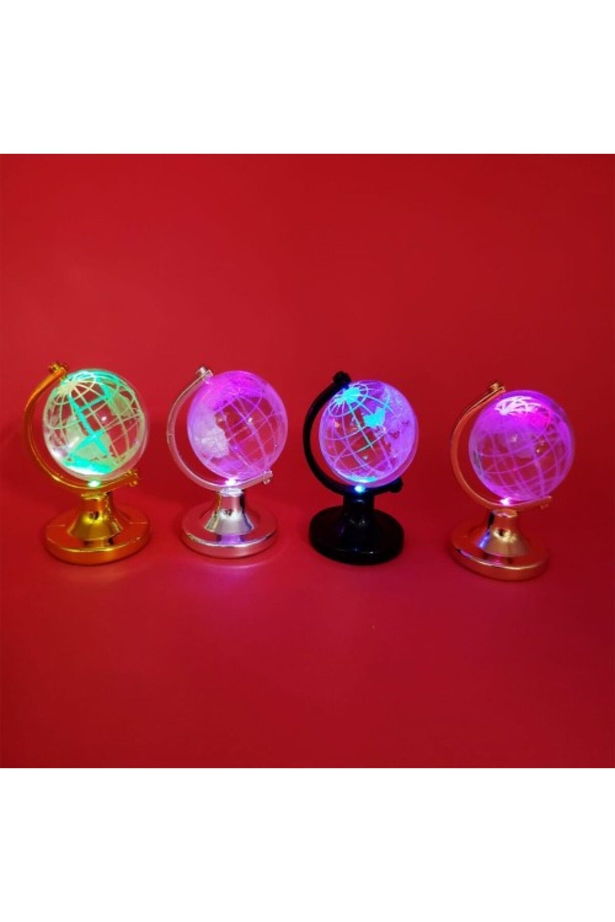 Acousticworld Mini Işıklı Cam Kristal Dünya
