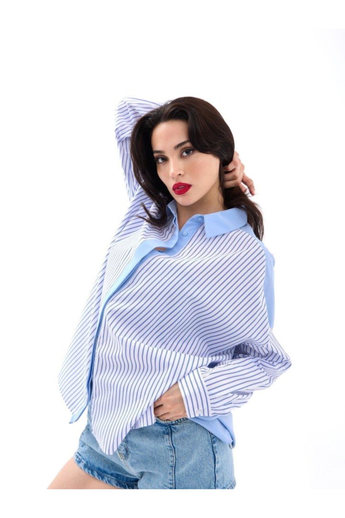 ARUZ MODA 7072 GÖMLEK-MAVİ