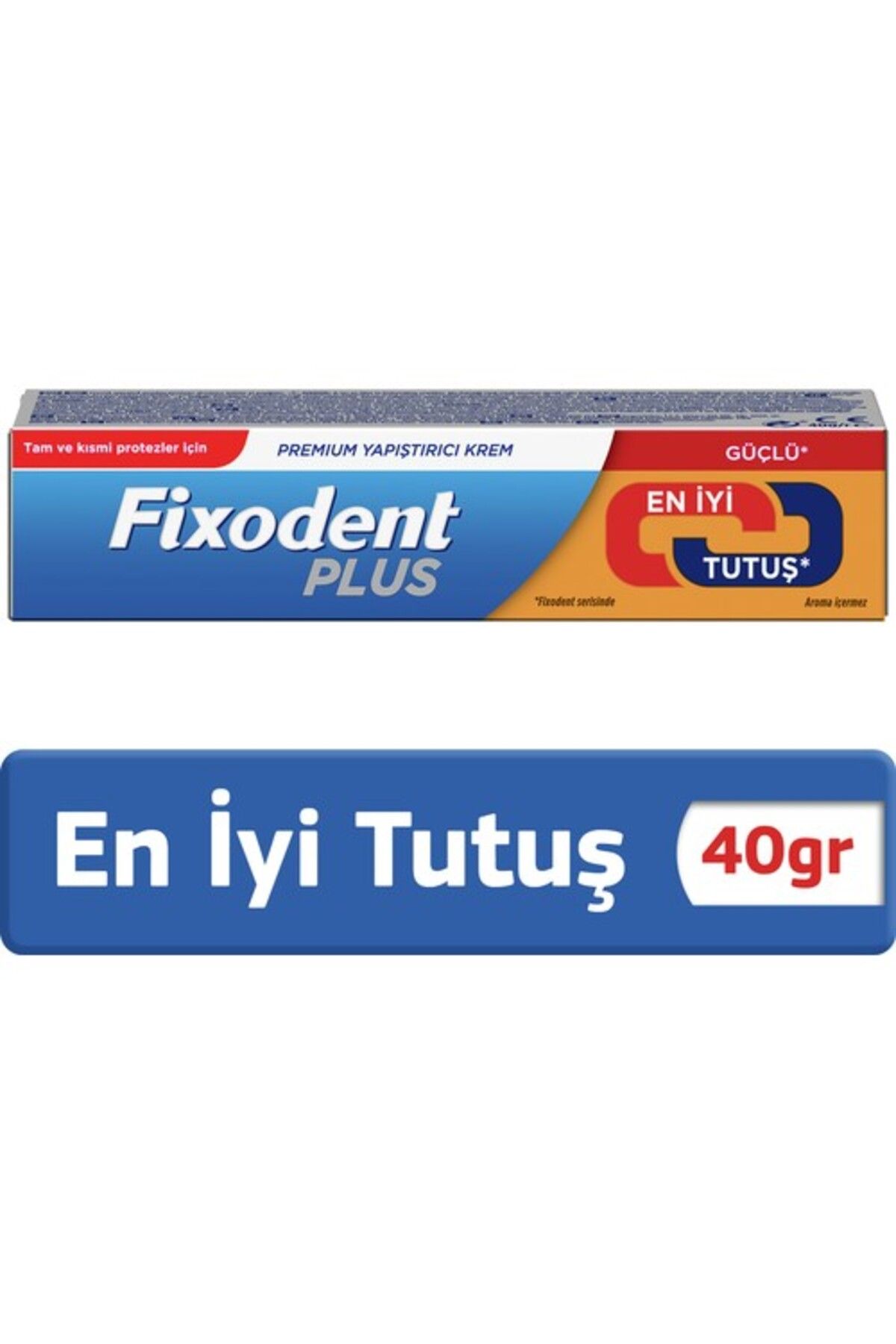Fixodent Plus Diş Protez Yapıştırıcı Tat İçermez Krem 40 Gr