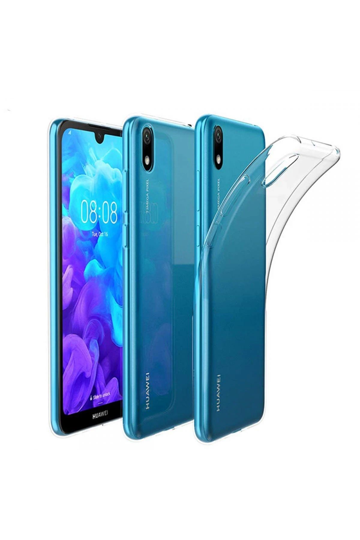 NewFace Huawei Y5 2019 Kılıf Lüx Şeffaf Silikon GLSTD