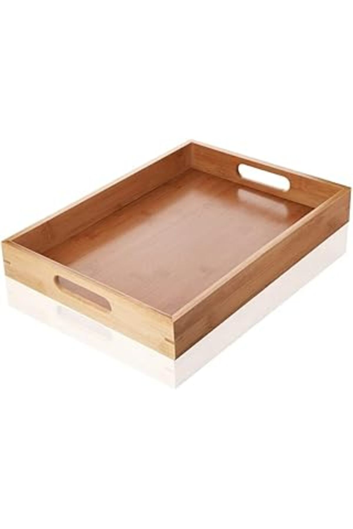 karadağsb Deconox Bambu Dikdörtgen Sunum Tepsi 35X25X6 Cm, Bambu Sofra Tepsisi, Bambu Çay Tesisi, Bambu Tepsi