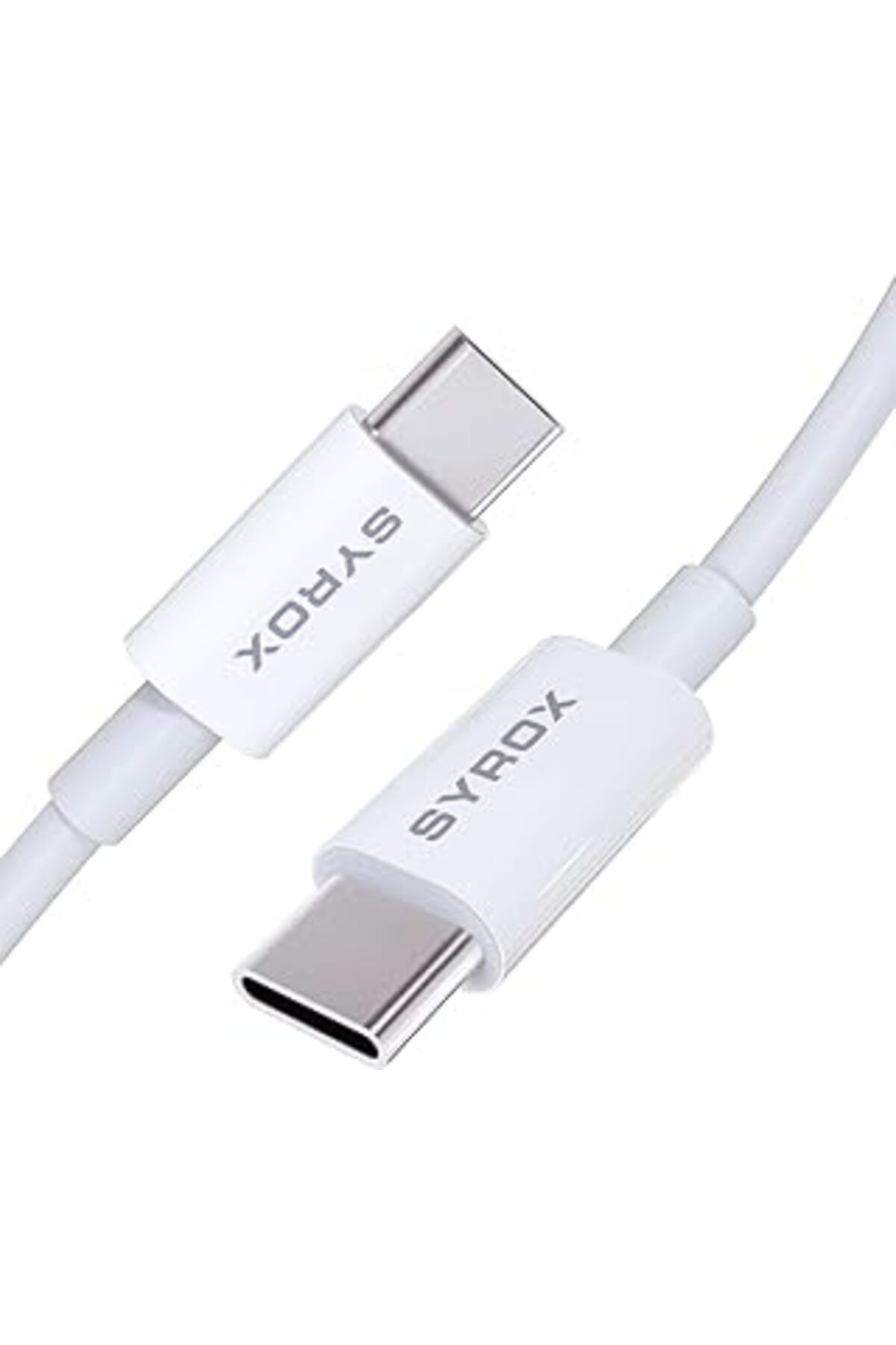 jupiter global bazaar Type-C To Type-C Şarj Kablosu 3.0A Hızlı Şarj Kablosu 1 Mt Syrox C94, Beyaz