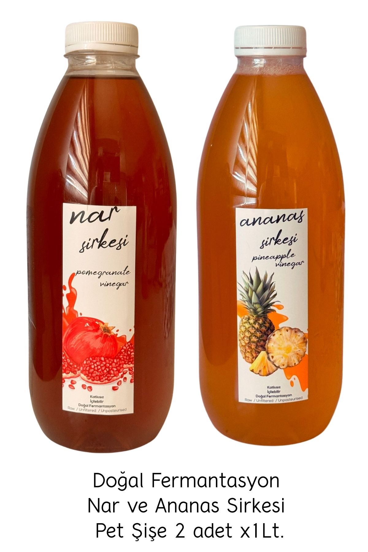 yaşayanbilge Ananas ve Nar Sirkesi Doğal Fermantasyon 2 adet x 1Lt.
