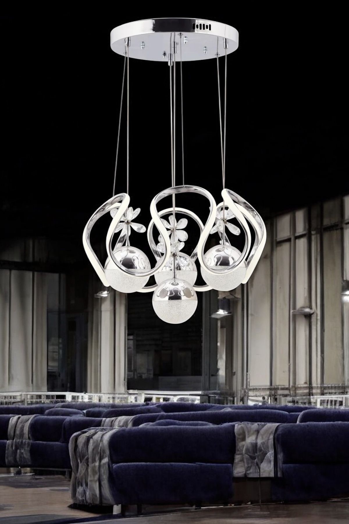 E&K HOME DESİNG LED AVİZE MODERN DRON 4 TOPLU