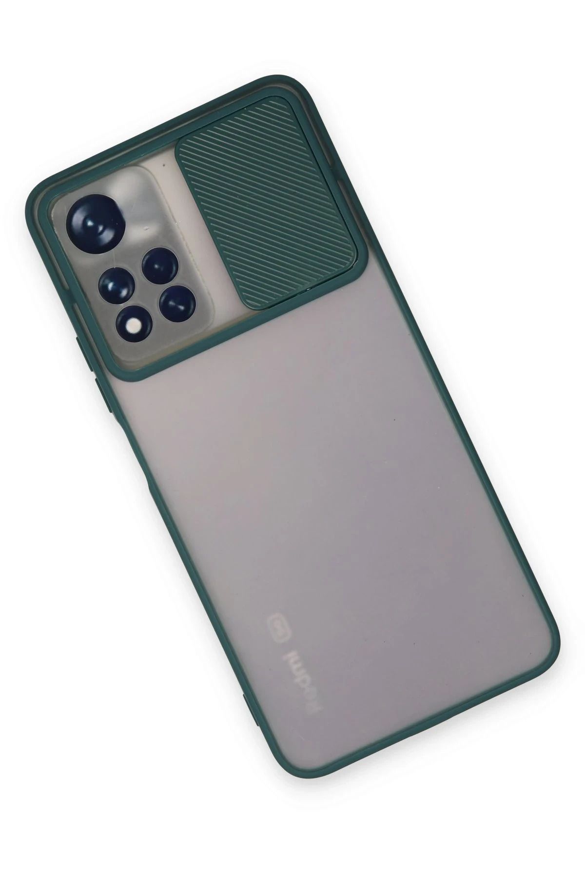 NewFace Xiaomi Redmi Note 11 Pro Plus 5G Kılıf Palm Buzlu Kamera Sürgülü Silikon - Yeşil BSTMY