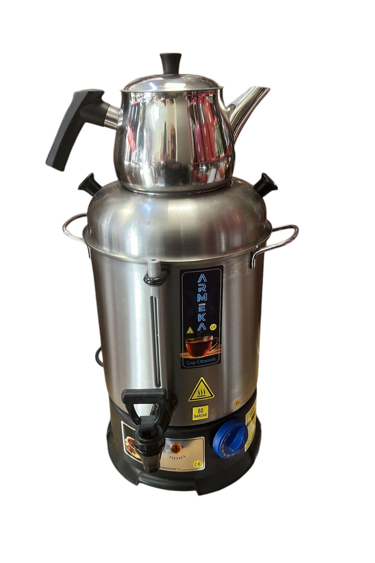 ÖZEN ENDÜSTRİYEL MUTFAK 60 Bardak Çay Makinesi Çay Semaveri Elektrikli Semaver Çaycı 220v