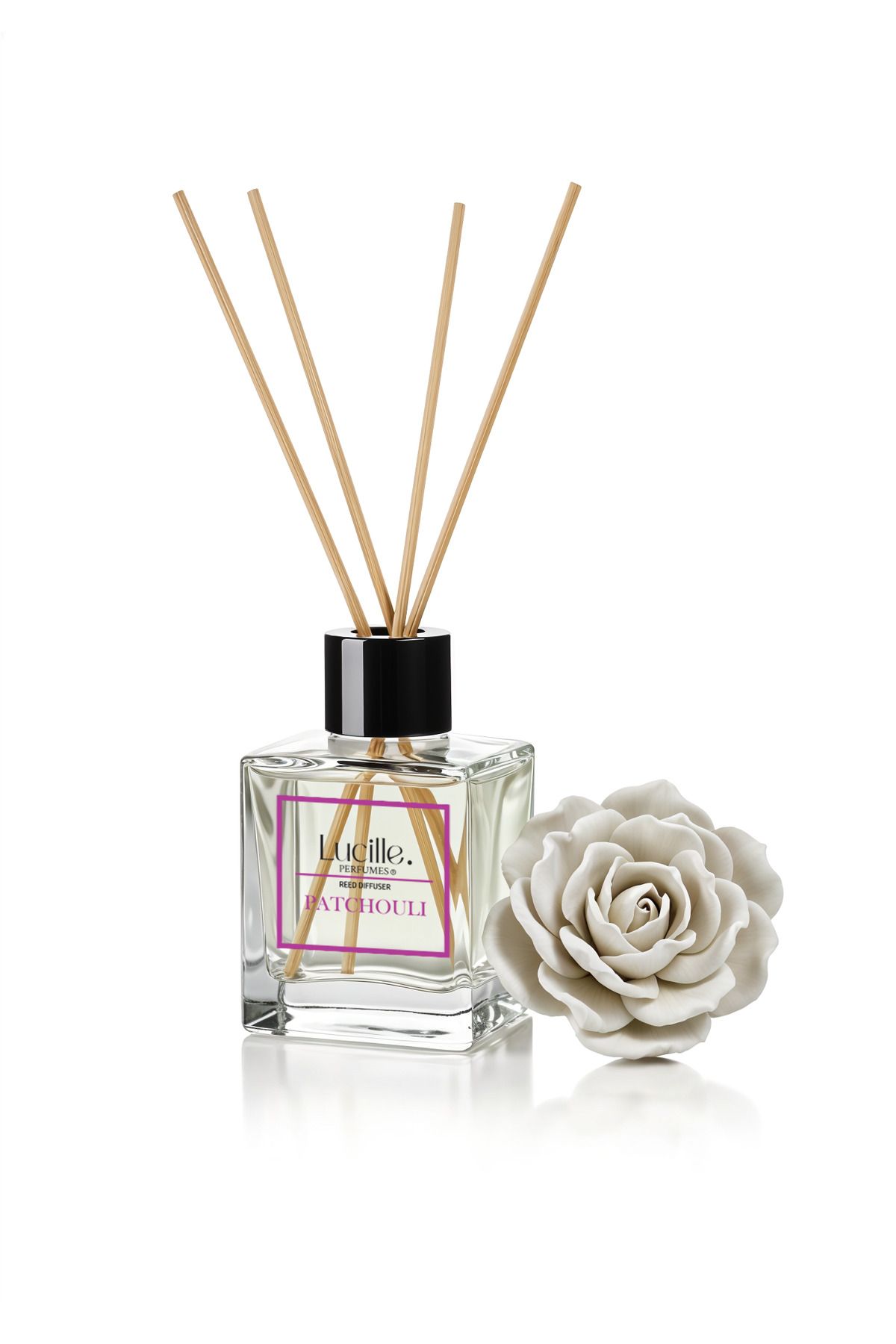Lucille Esanslı Kalıcı Kokulu Paçuli Aromalı Bambu Çubuklu Oda Kokusu - 200 Ml Özel Kutusunda