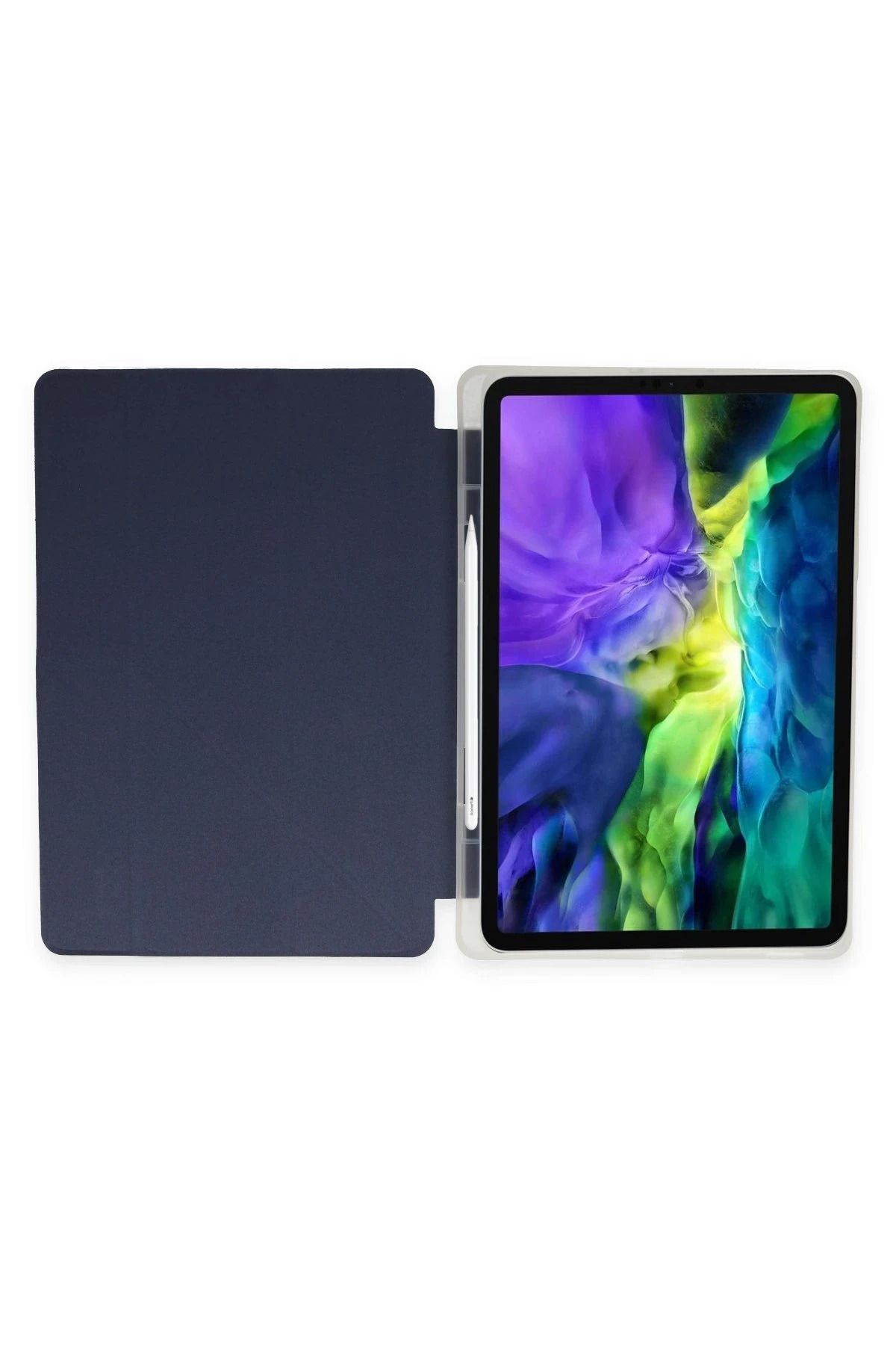 NewFace iPad Pro 11 (2018) Kılıf Kalemlikli Mars Tablet Kılıfı - Lacivert DPMAH