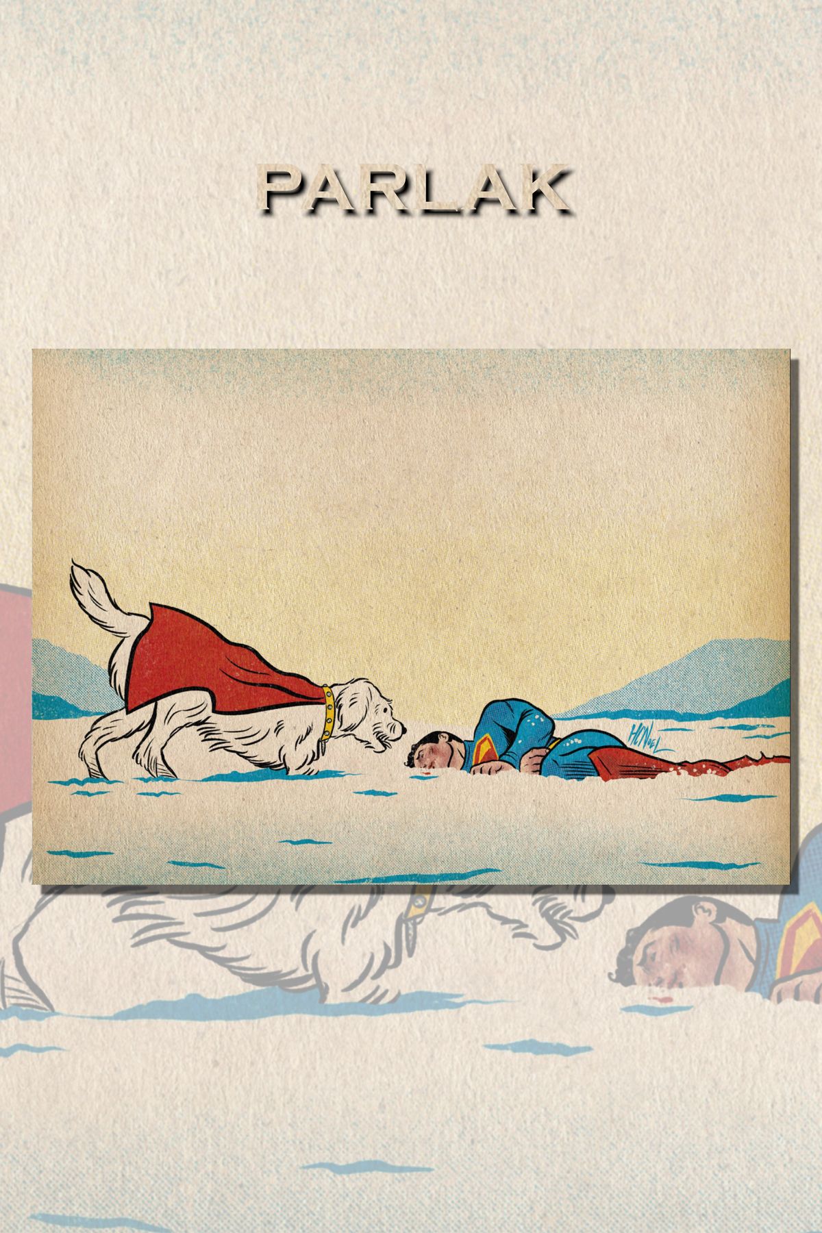 CALLWOOD Superman Çerçevesiz Film Tablo,Poster - Duvar Kağıdı Yüksek Baskı