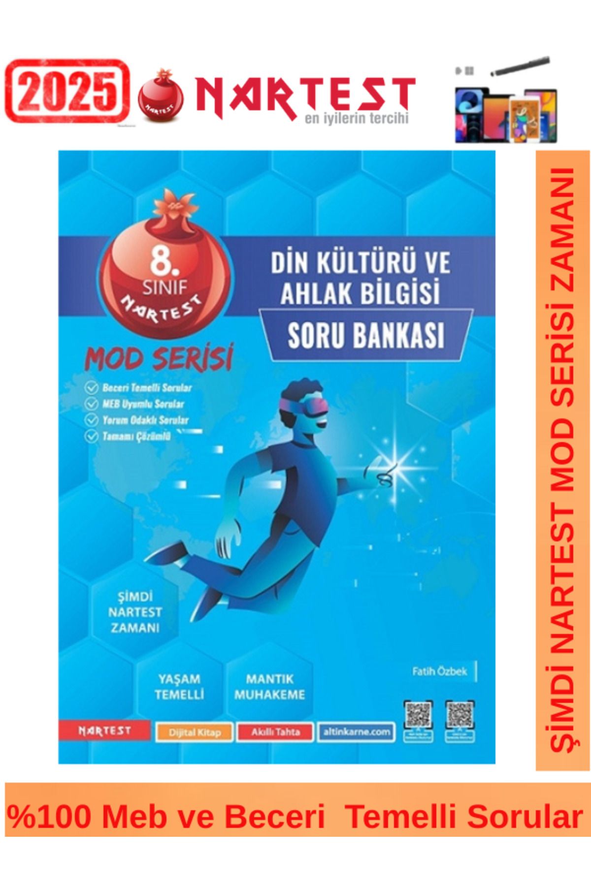 Fenomen Yayıncılık Nartest 2025 8.Sınıf Mod Serisi Din Kültürü Ahlak Bilgisi Video Çözümlü Soru Bankası+Android Kalem