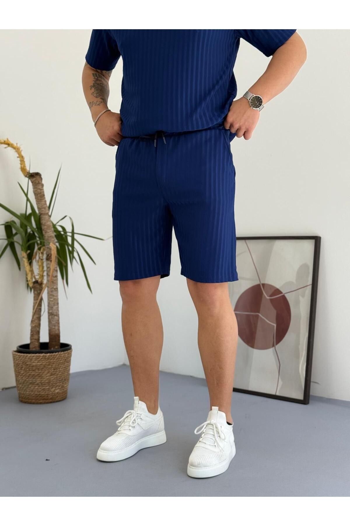 berfmoda Pantaloni Scurți Din Țesătură Otomană Din Lycra Pentru Bărbați Unisex - L