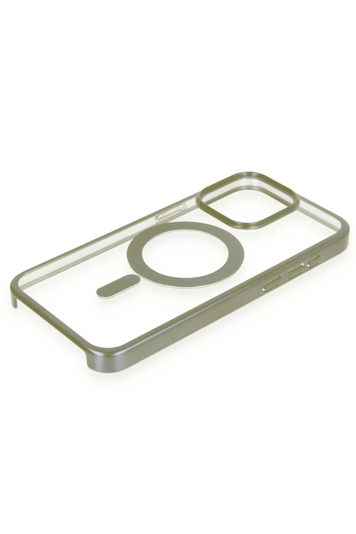 NewFace iPhone 15 Pro Max Kılıf Erozi Magsafe Kapak - Gri DPMAH