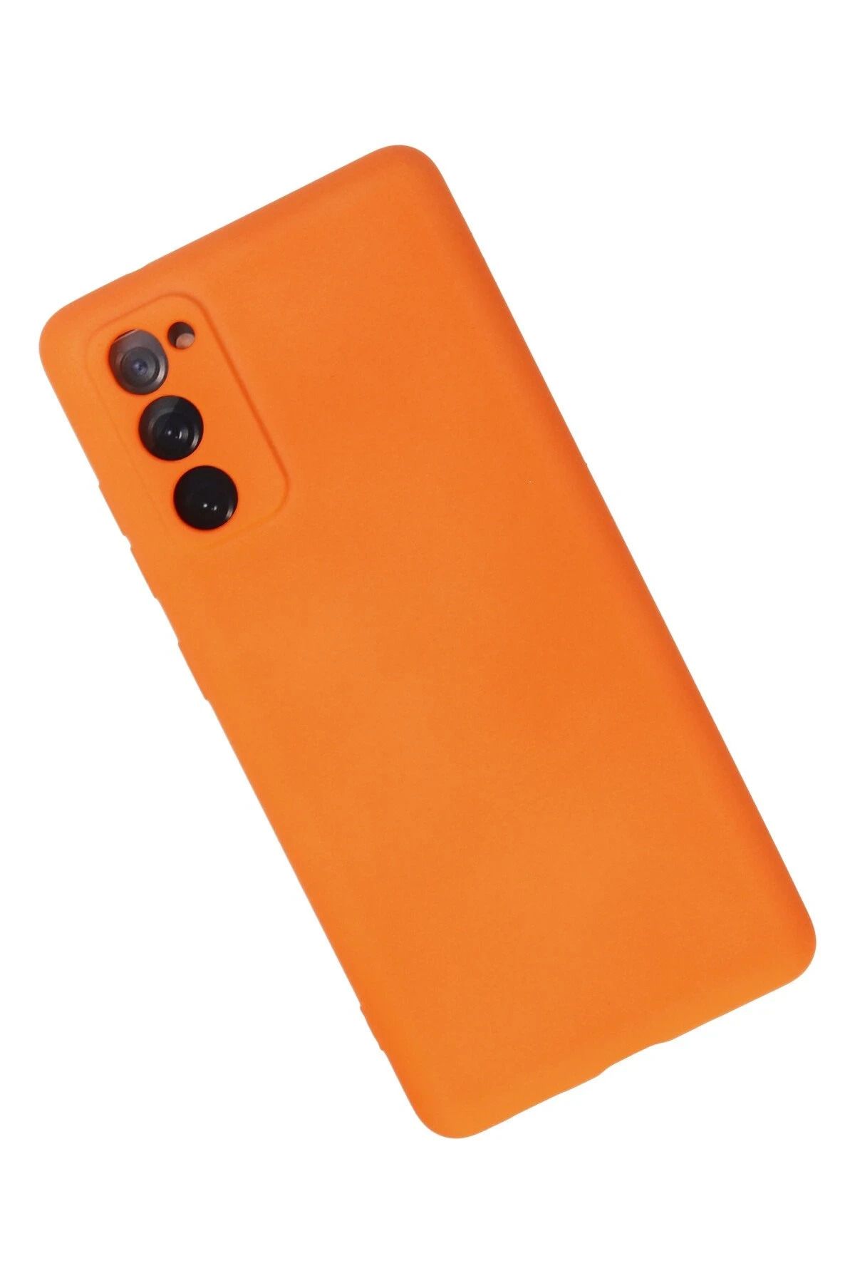 NewFace Galaxy S20 FE  Uyumlu Kılıf Nano içi Kadife Silikon - Turuncu SVLRS
