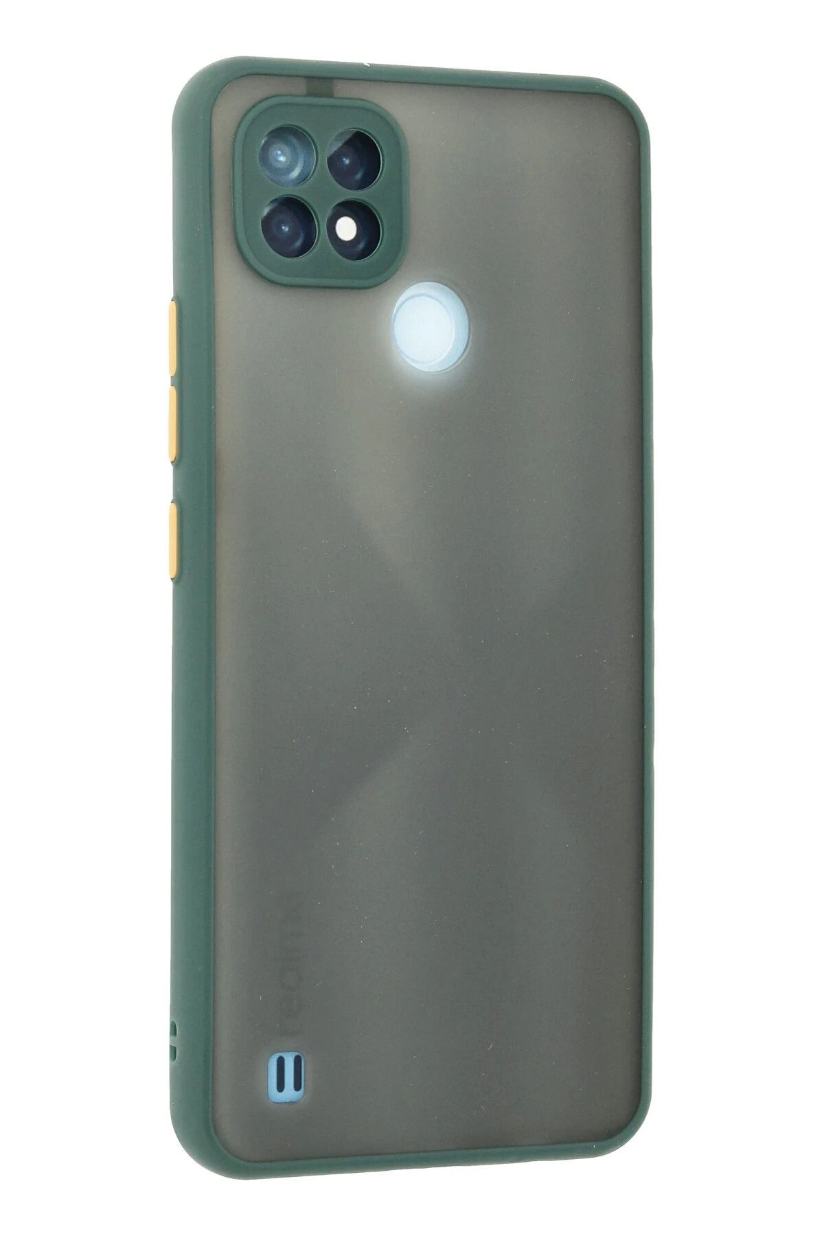 NewFace Realme C21 Kılıf Montreal Silikon Kapak - Yeşil BSTMY