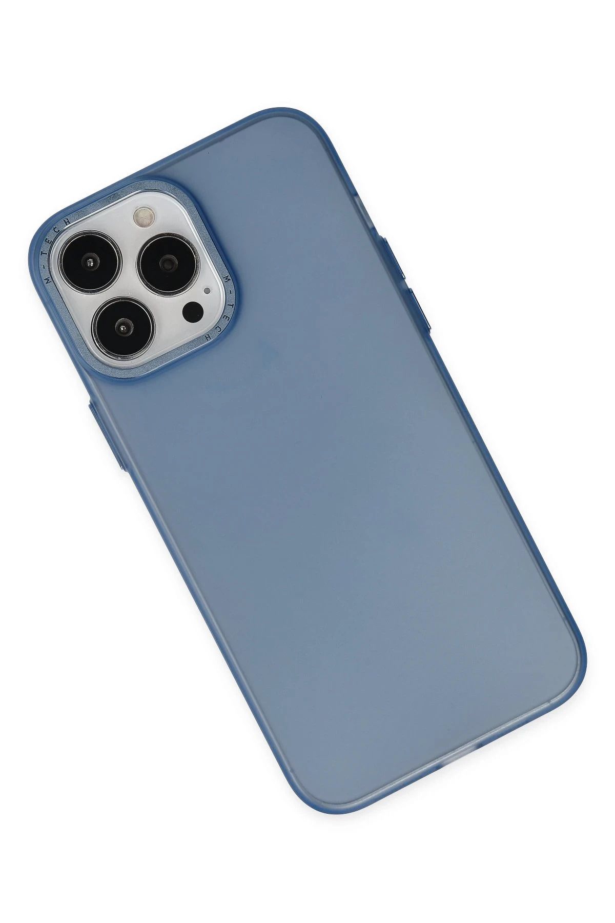 NewFace iPhone 13 Pro Kılıf Modos Metal Kapak - Lacivert DPMAH