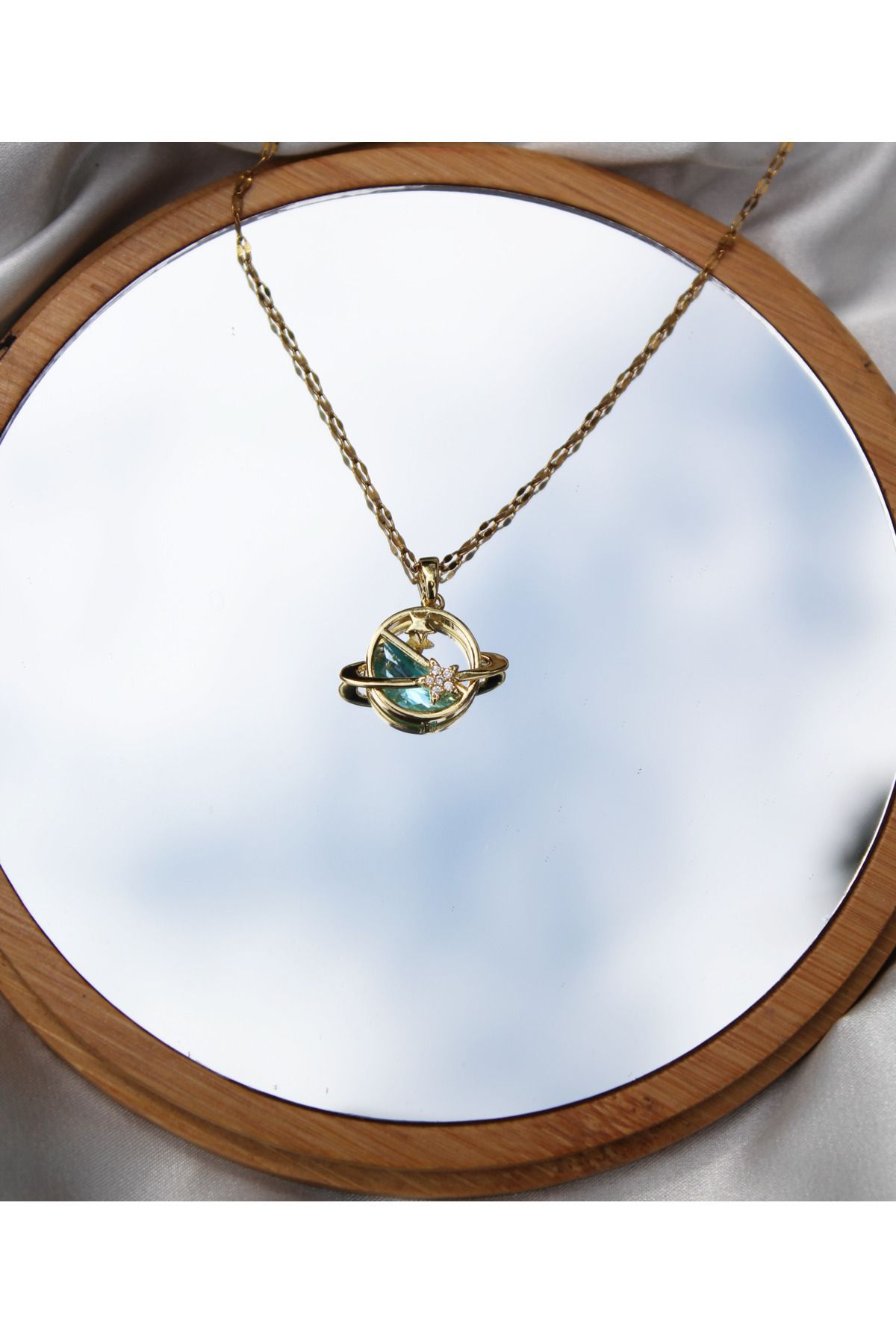 shop Yıldızlı Mavi Gezegen Kolye