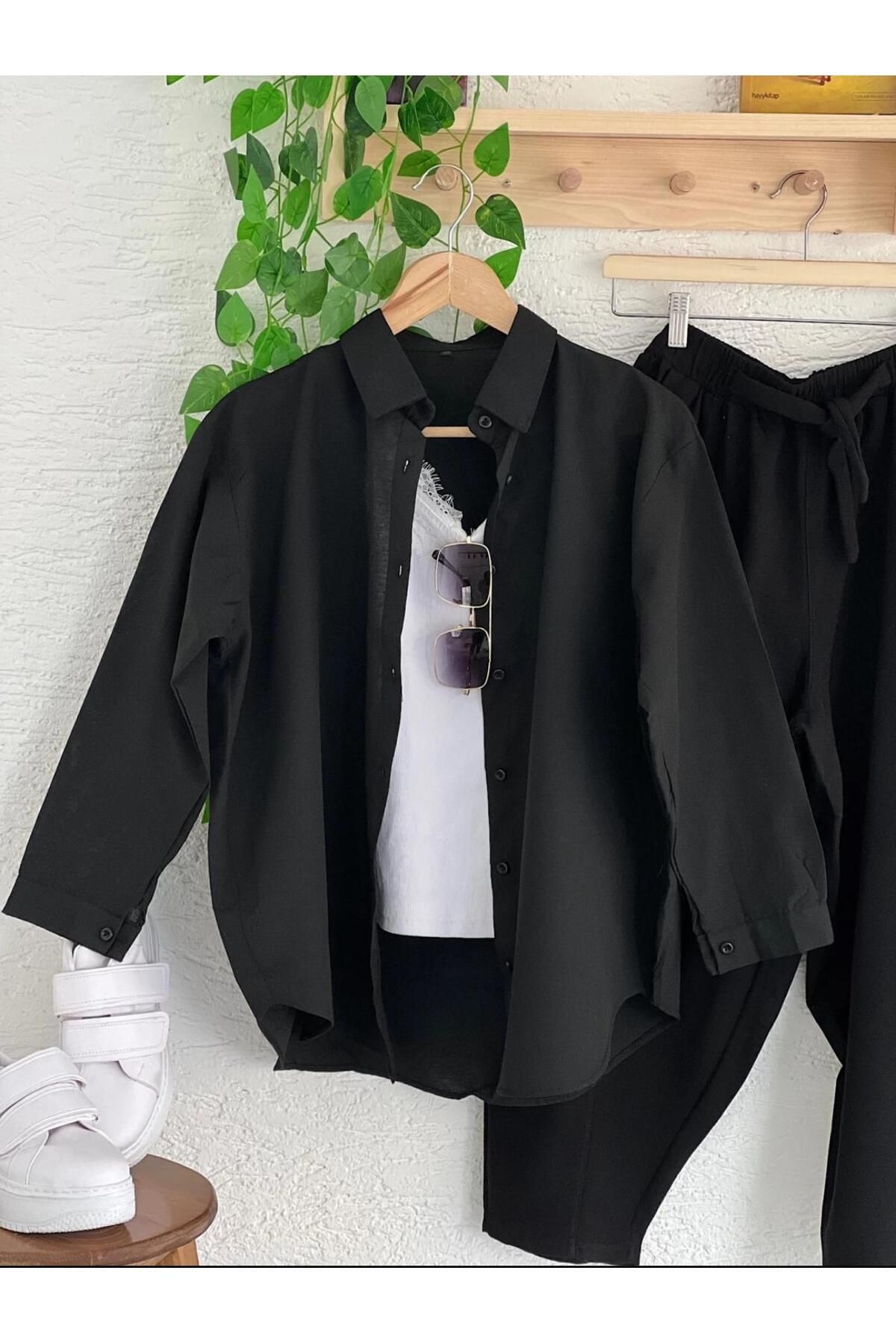 exxitcollection Boyfriend Kadın Abs Gömlek