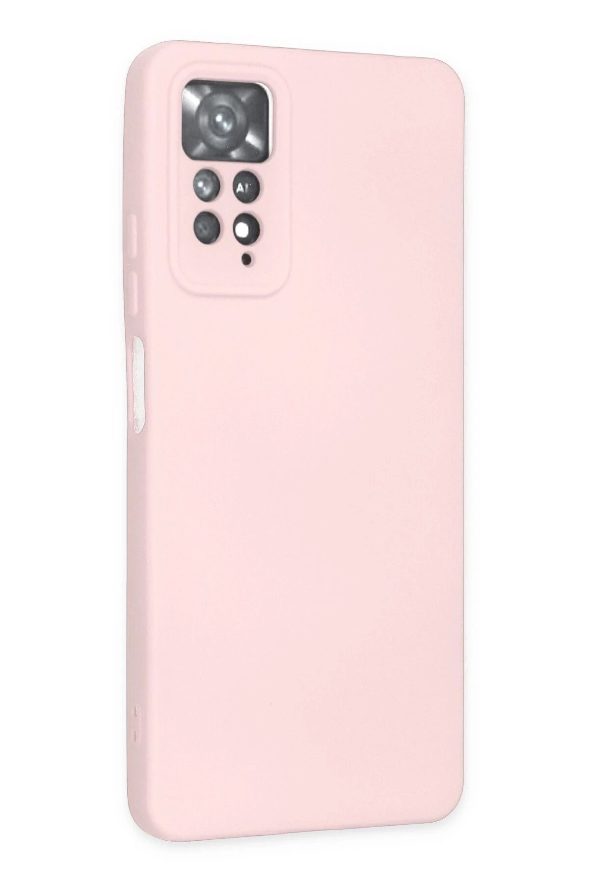NewFace Xiaomi Redmi Note 11 Pro Uyumlu  Kılıf Nano içi Kadife Silikon - Pudra DPMAH