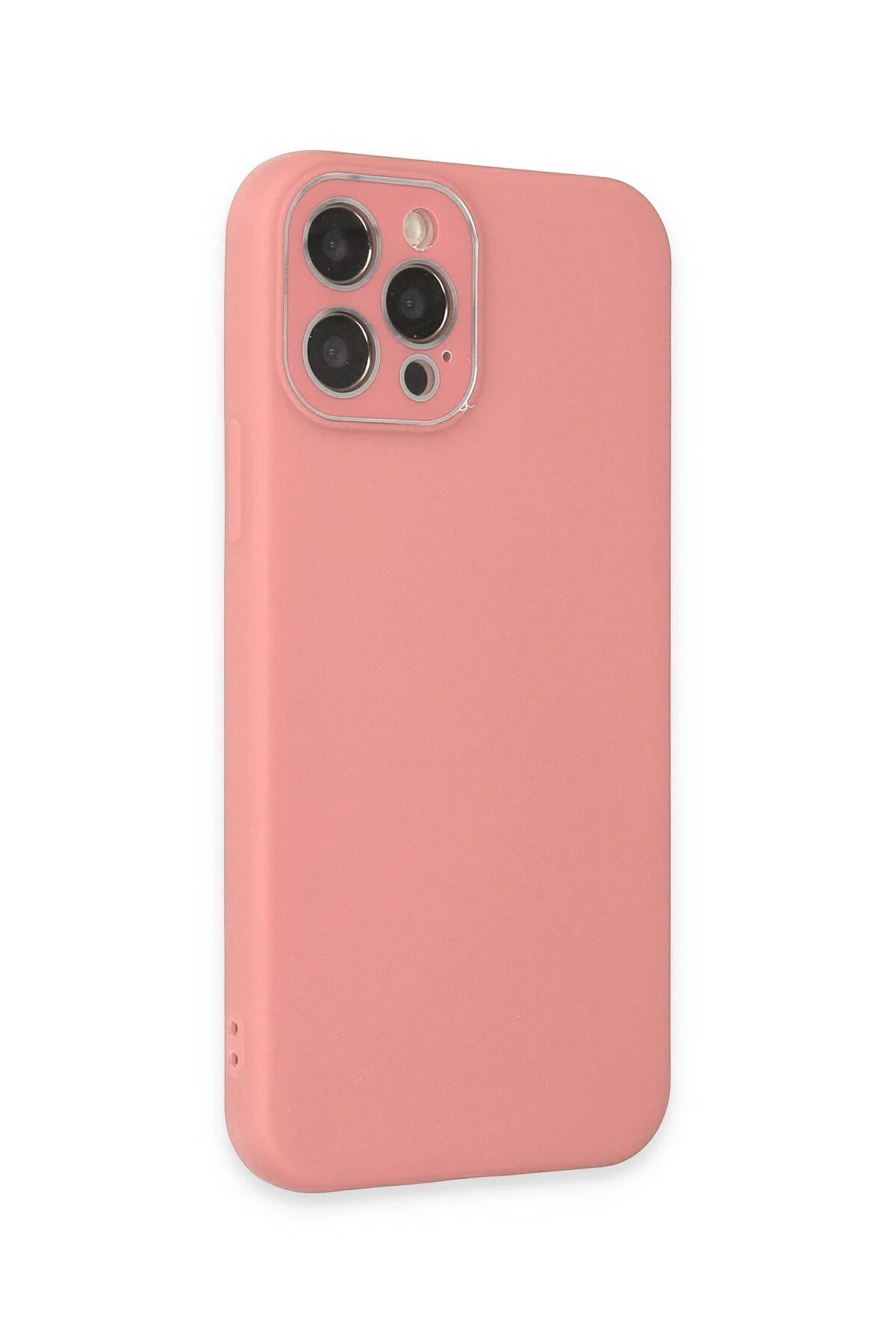NewFace iPhone 12 Pro Kılıf Lansman Glass Kapak - Pembe DPMAH