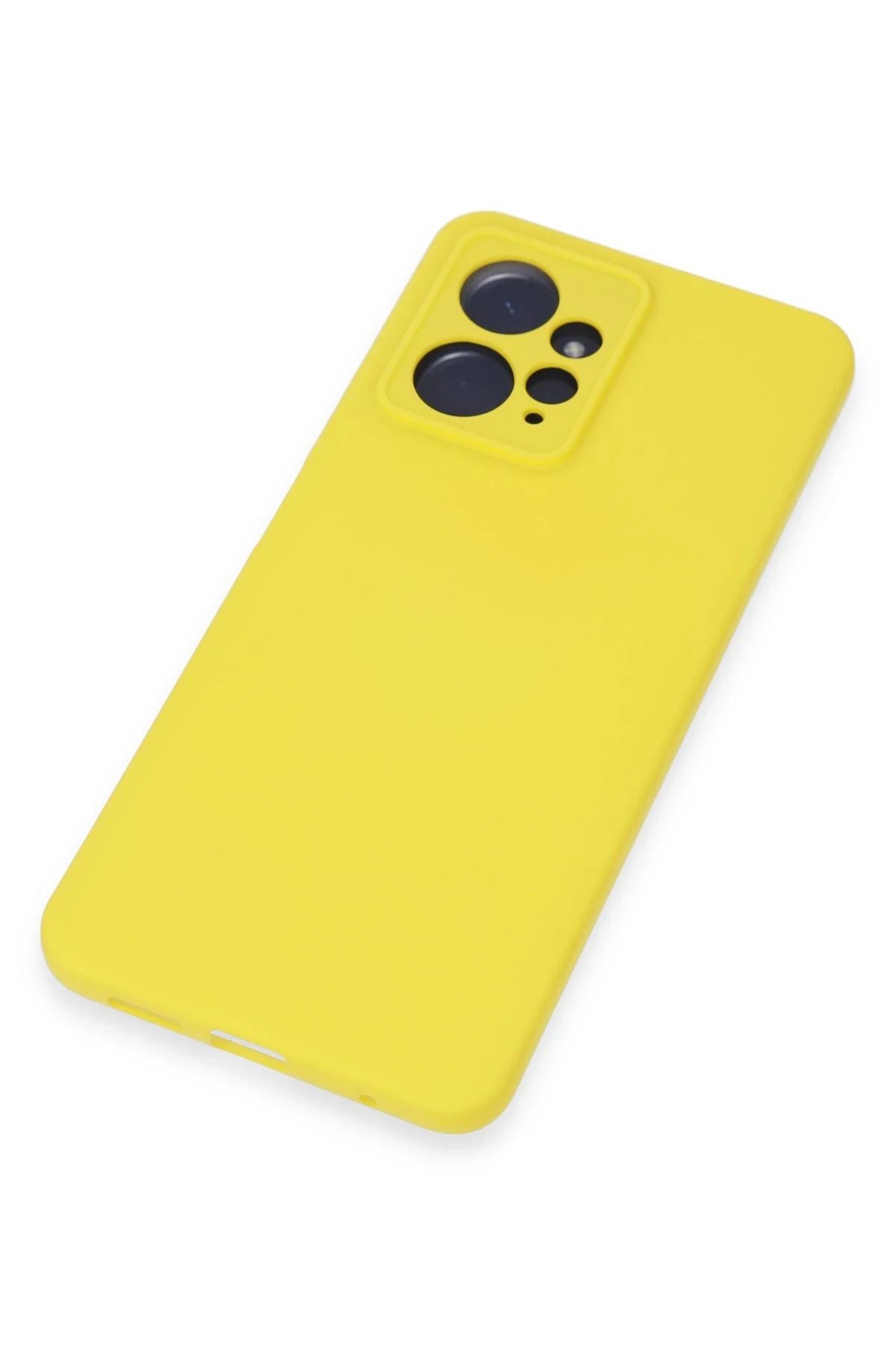 NewFace Xiaomi Redmi Note 12 4G uyumlu Kılıf Nano içi Kadife Silikon - Sarı DPMAH