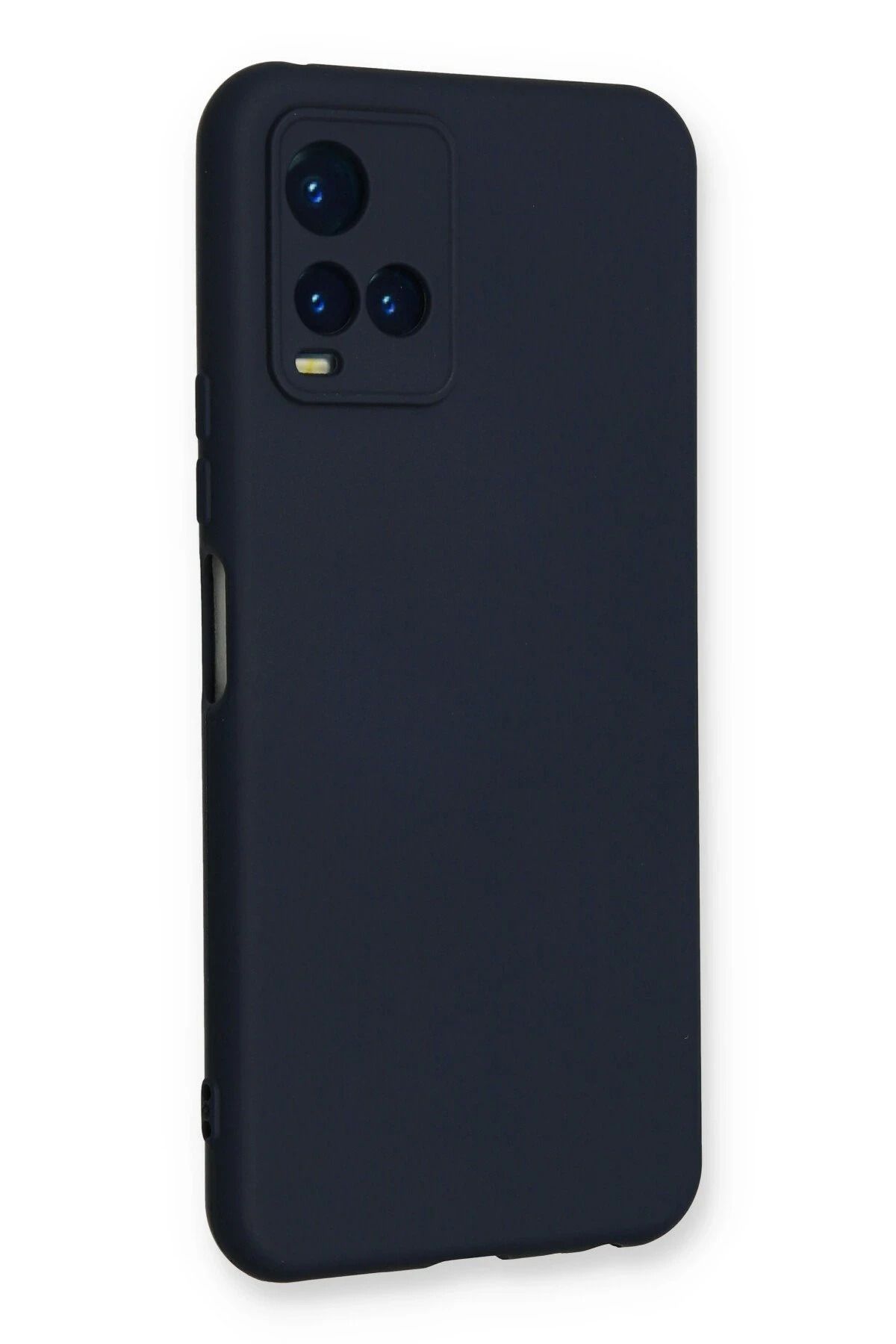 NewFace Vivo Y21S Uyumlu Kılıf Nano içi Kadife Silikon - Lacivert SVLRS