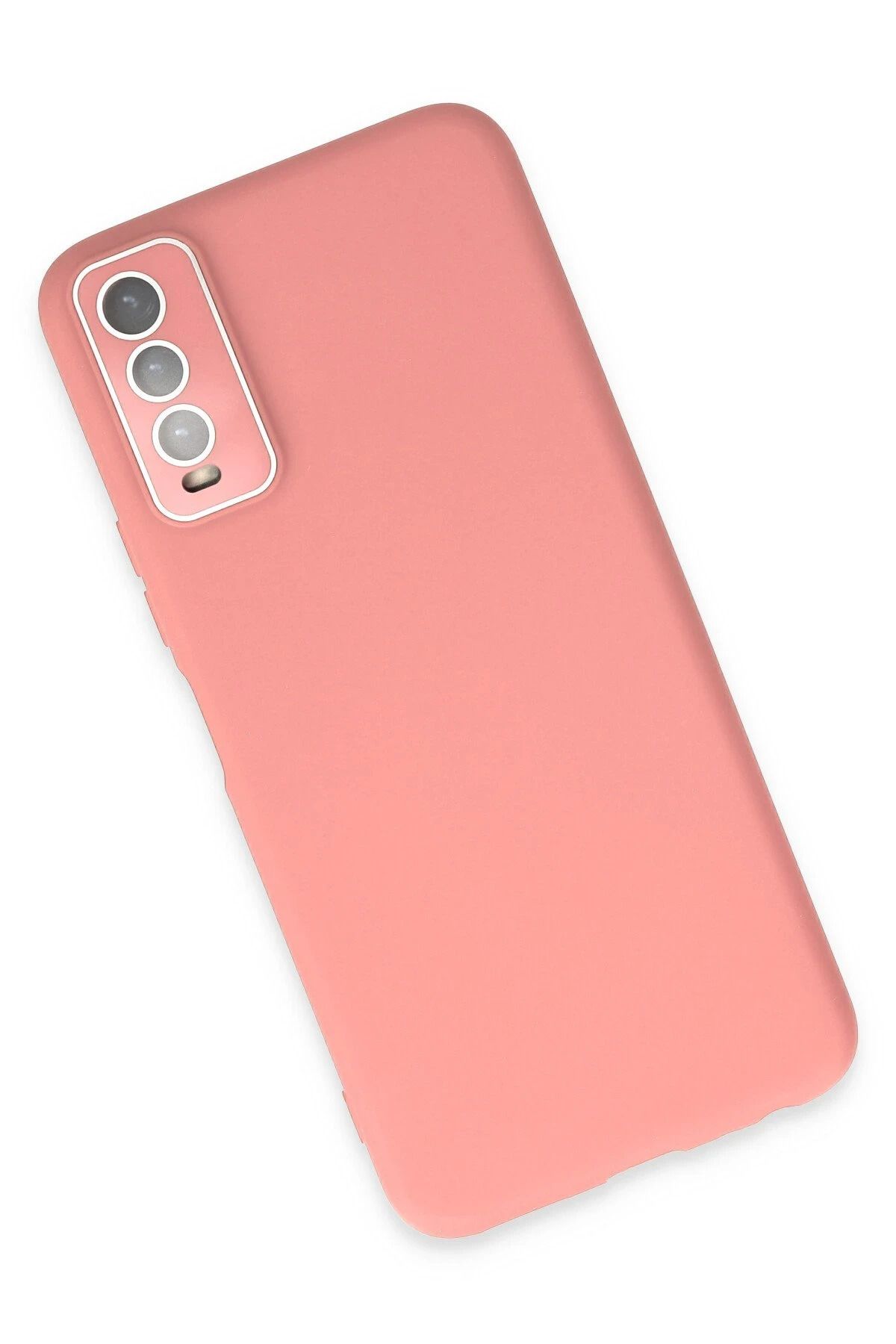 NewFace Vivo Y11S Kılıf Lansman Glass Kapak - Pembe NRMSA