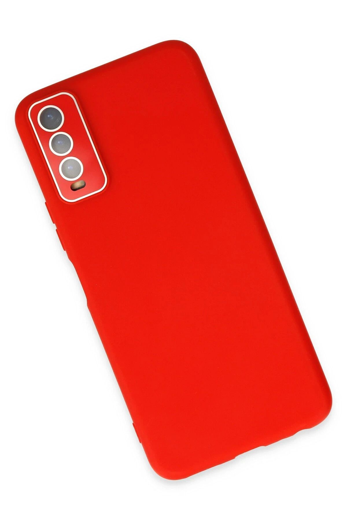 NewFace Vivo Y11S Kılıf Lansman Glass Kapak - Kırmızı DPMAH