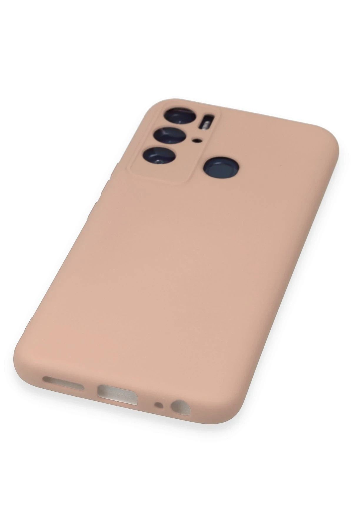 NewFace Tecno Pova Neo Uyumlu  Kılıf Nano içi Kadife Silikon - Pudra BSTMY