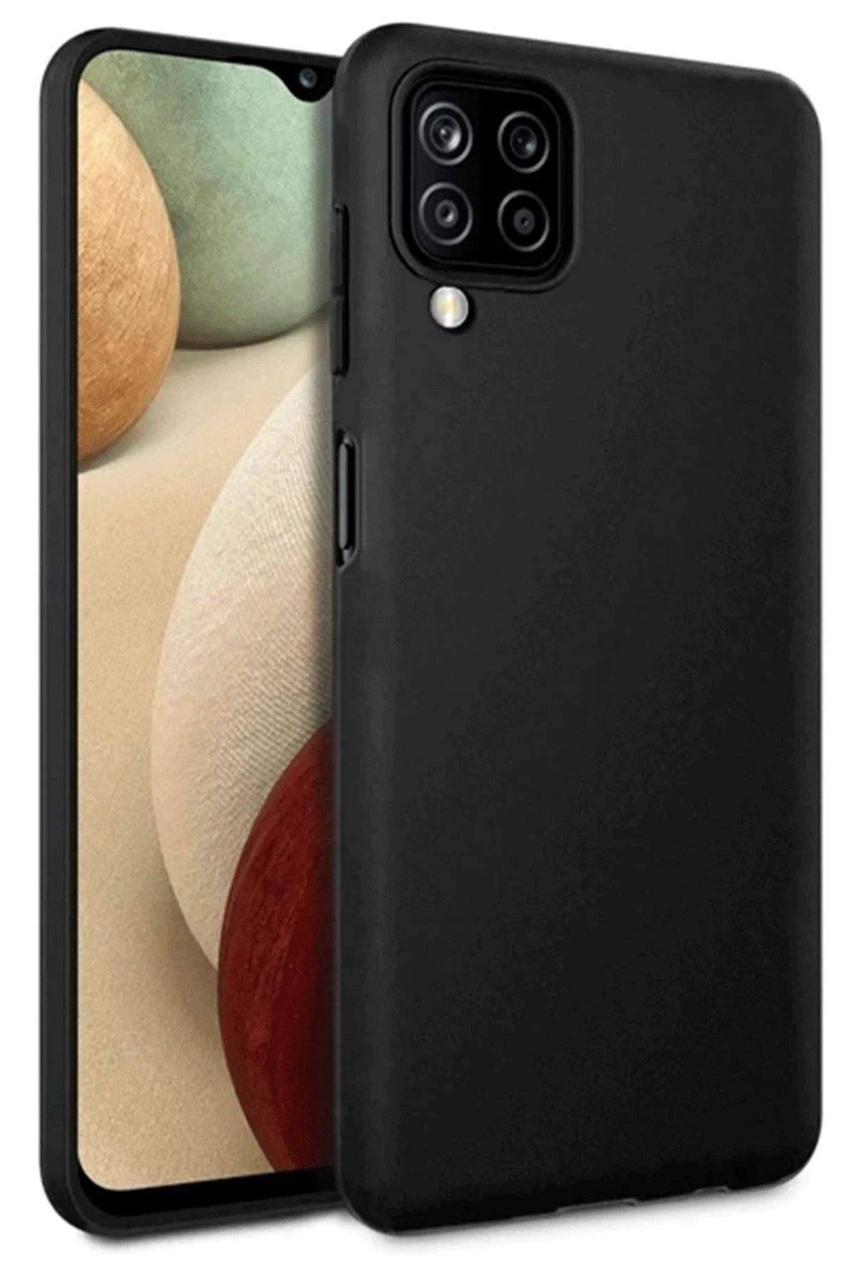 NewFace Samsung Galaxy A12 Kılıf First Silikon - Siyah BSTMY