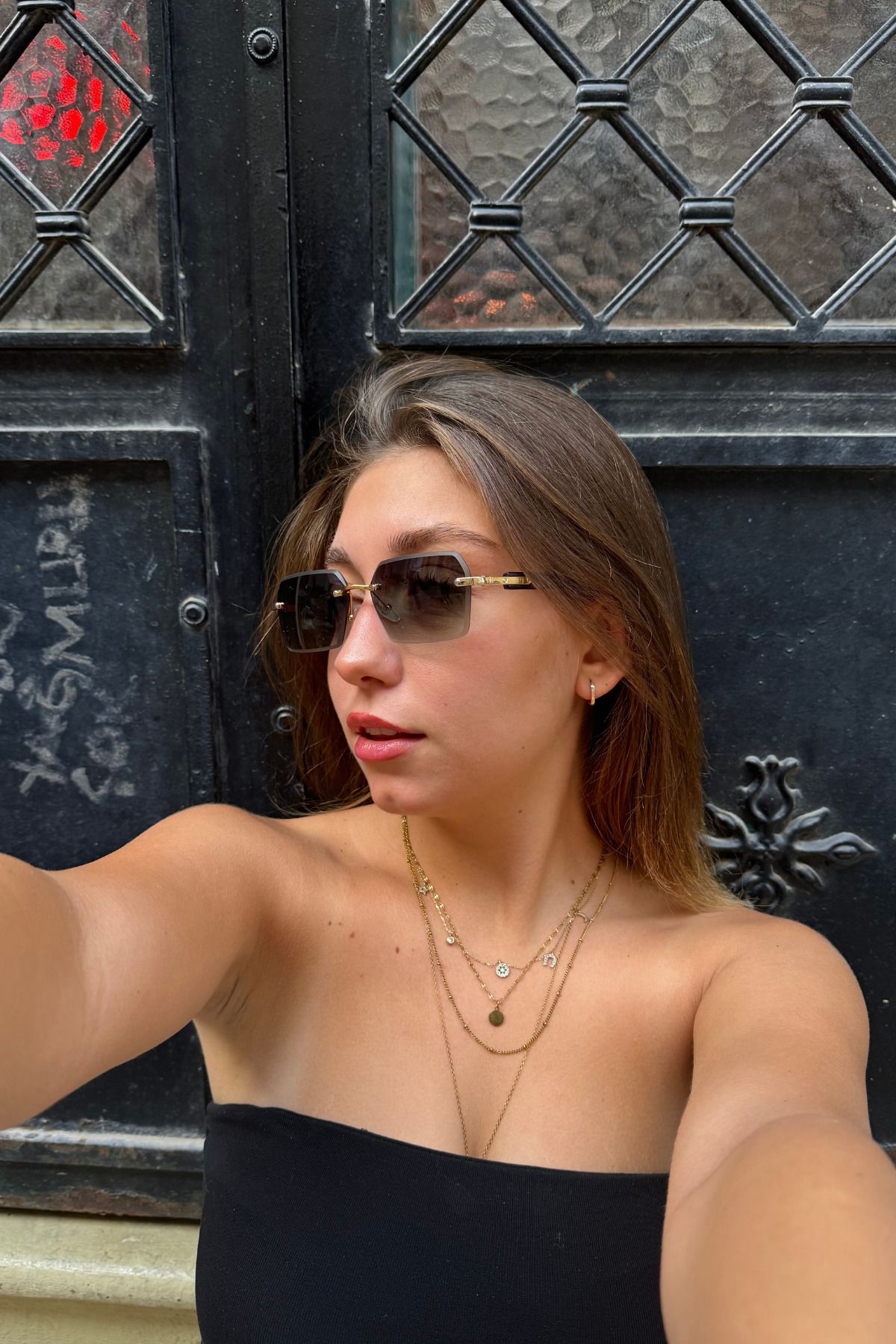 vishor Güneş Gözlüğü Kadın & Erkek Uv400 Cam Ce Belgeli Unisex Model-35
