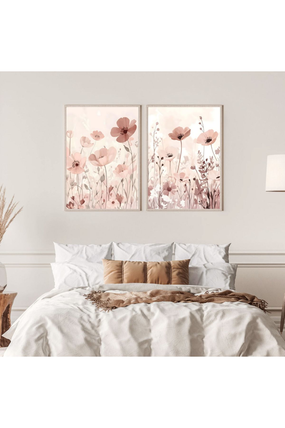 woodhomeworks Ahşap 2'li Çerçeveli Soyut Dekoratif Tablo