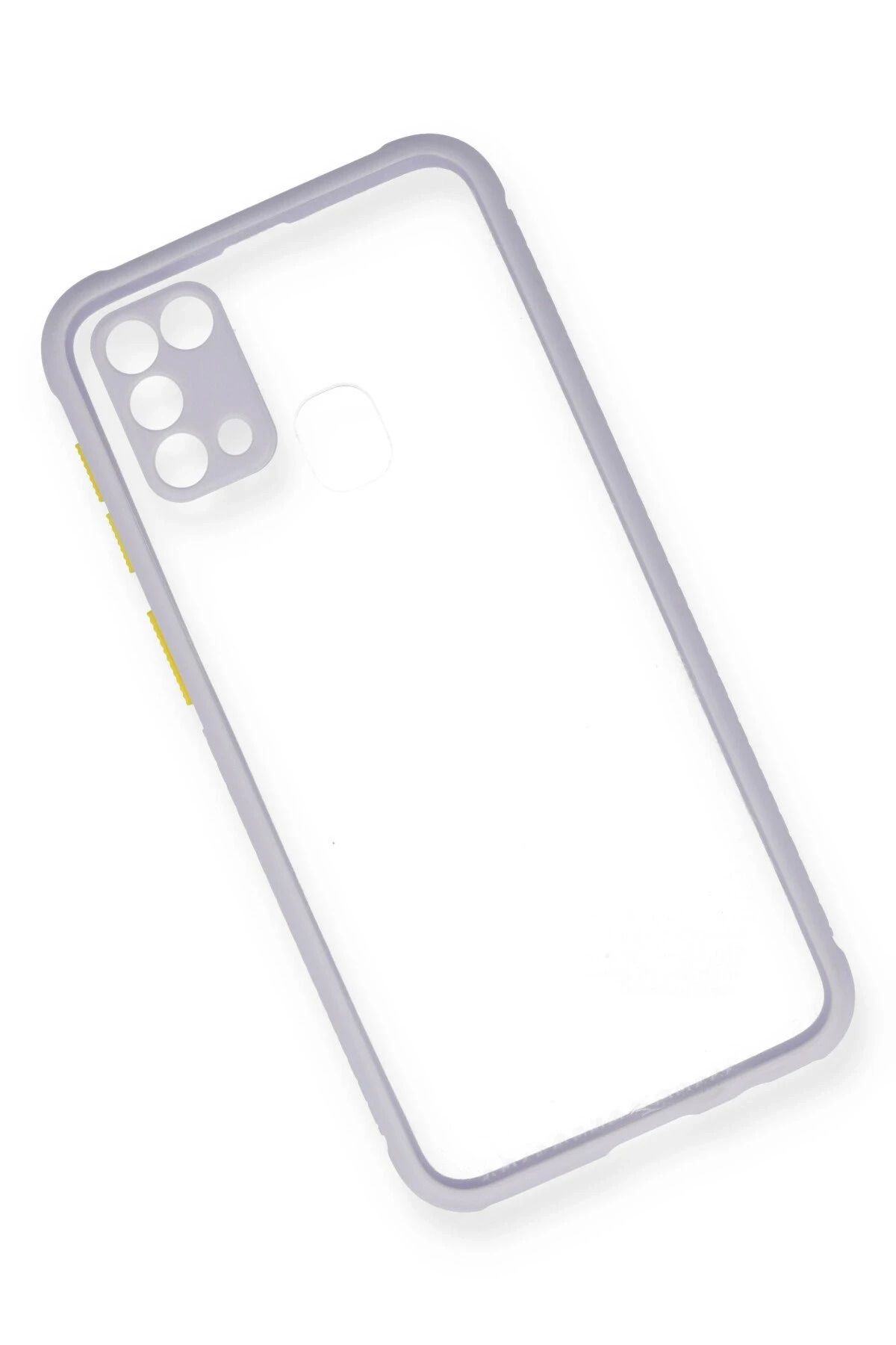 NewFace Samsung Galaxy M31 Kılıf Miami Şeffaf Silikon - Lila DPMAH