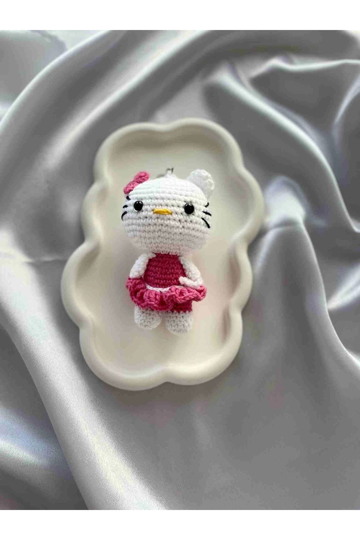 STOREMAX Amigurumi Anahtarlık El Yapımı Kitty 13 cm