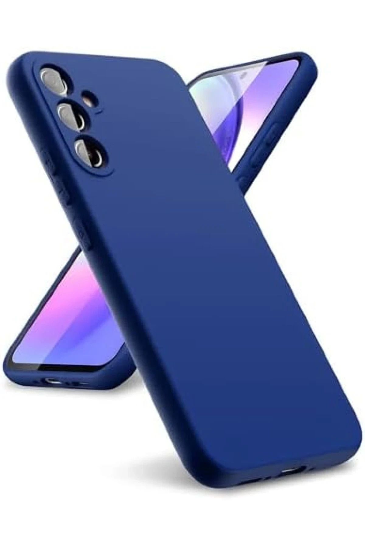NewFace Samsung Galaxy A24 4G Kılıf First Silikon - Lacivert BSTMY