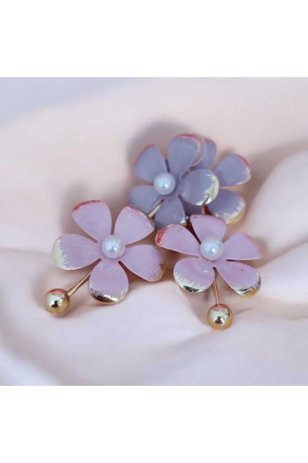 JEWELRY Sallantılı Çiçek Motifli Zarif Küpeler GOL