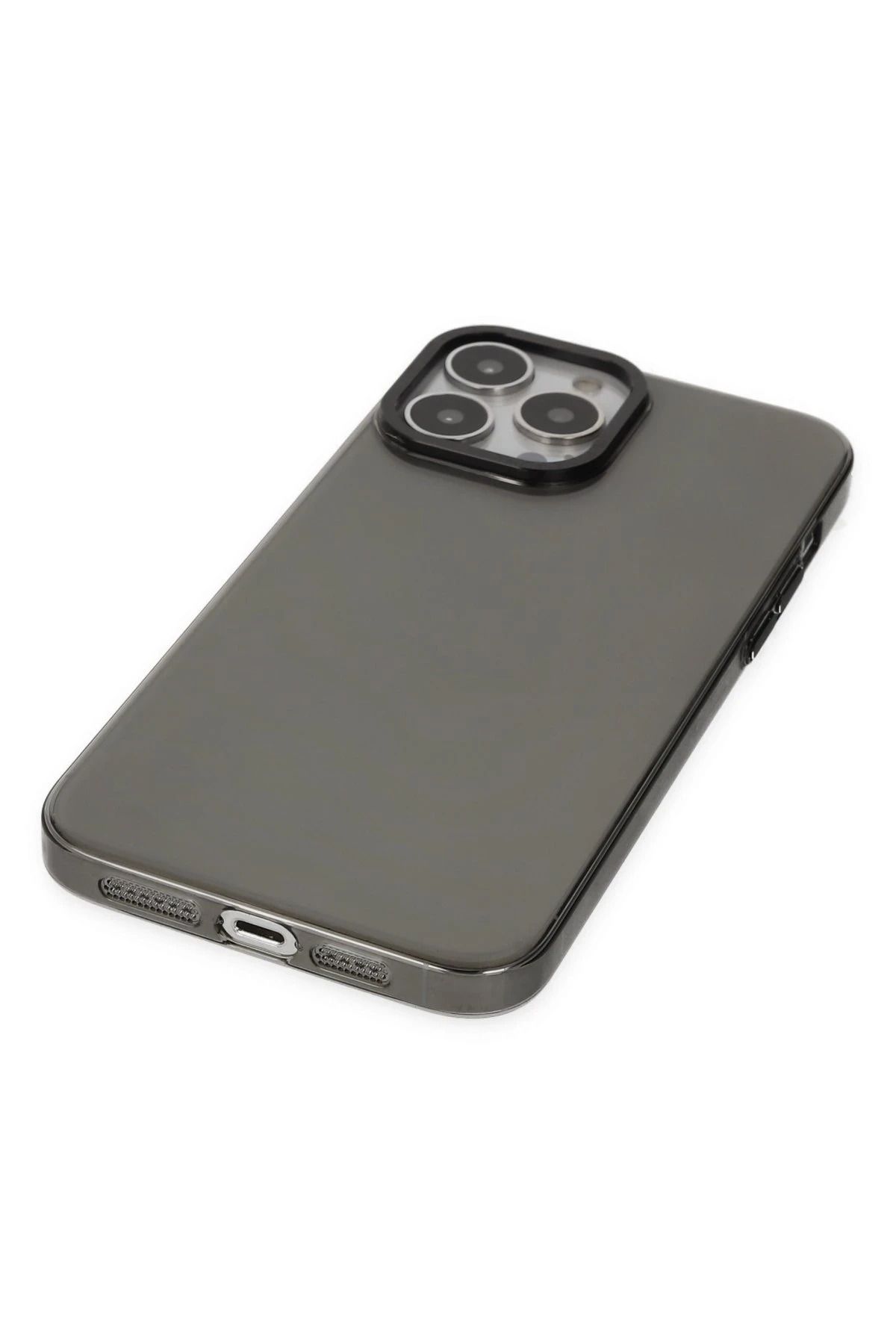NewFace iPhone 14 Pro Kılıf Anka PC Sert Metal Kapak - Siyah BSTMY