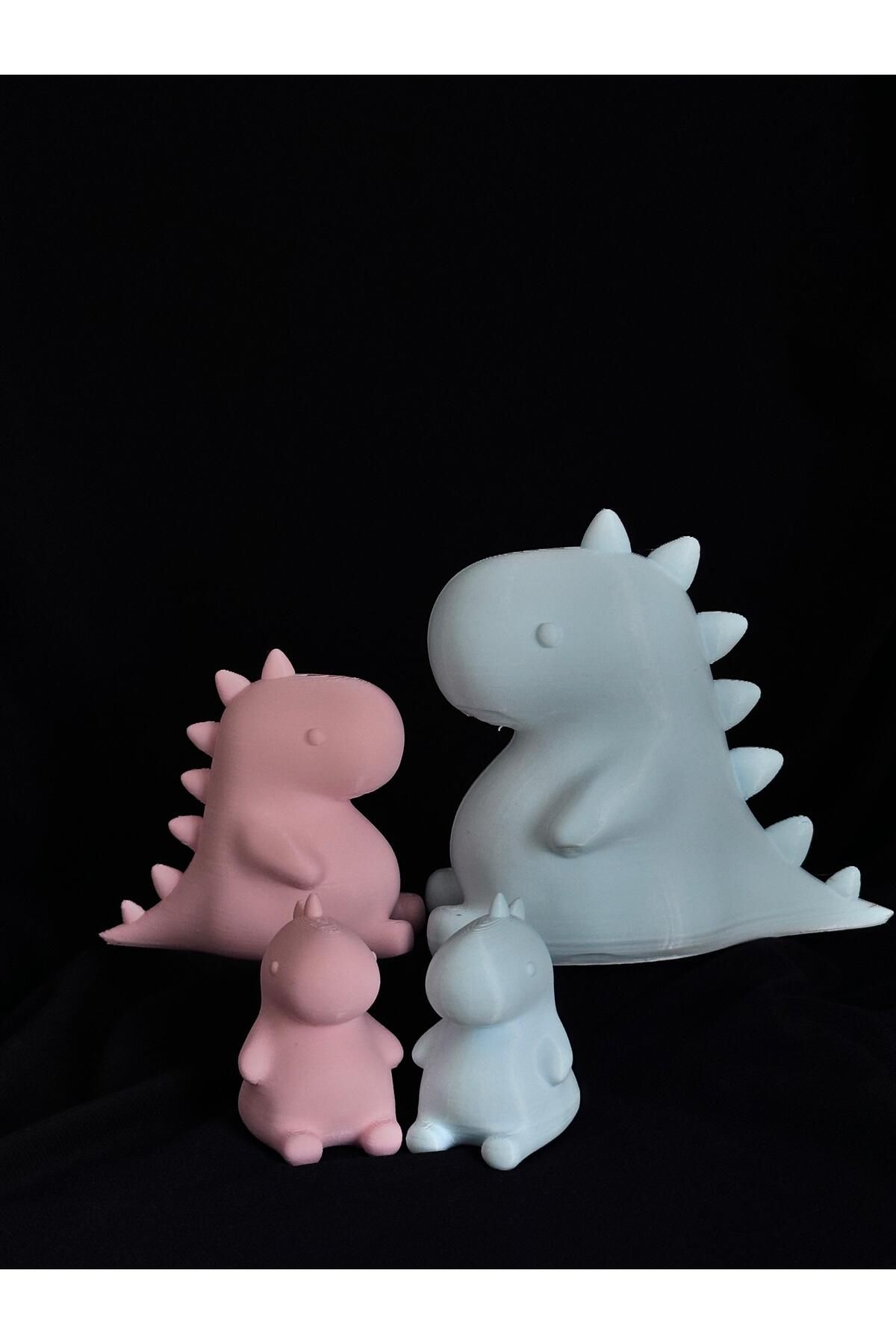 Minimal3D Pastel Renkli Sevimli Dinozor Figür Seti - Çocuk ve Bebek Odası Dekoru